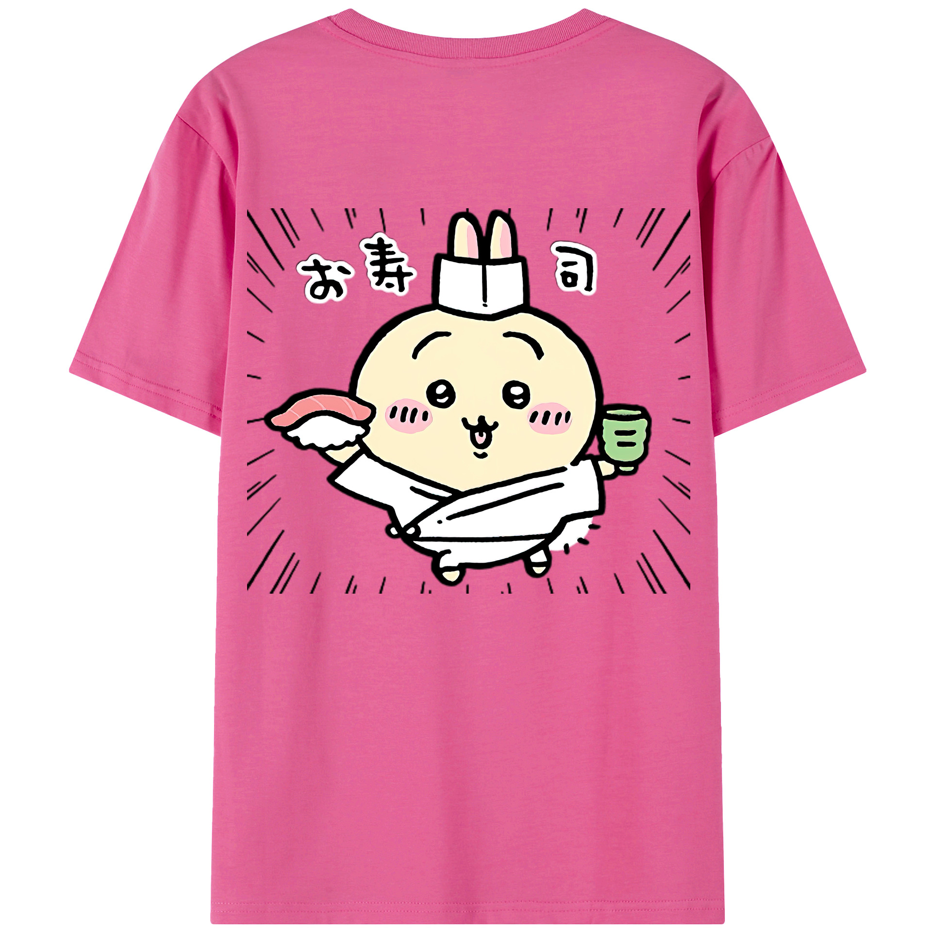 （画像用） ちいかわ うさぎ Chii-kawa usagi レディース半袖Tシャツ(バックプリント)