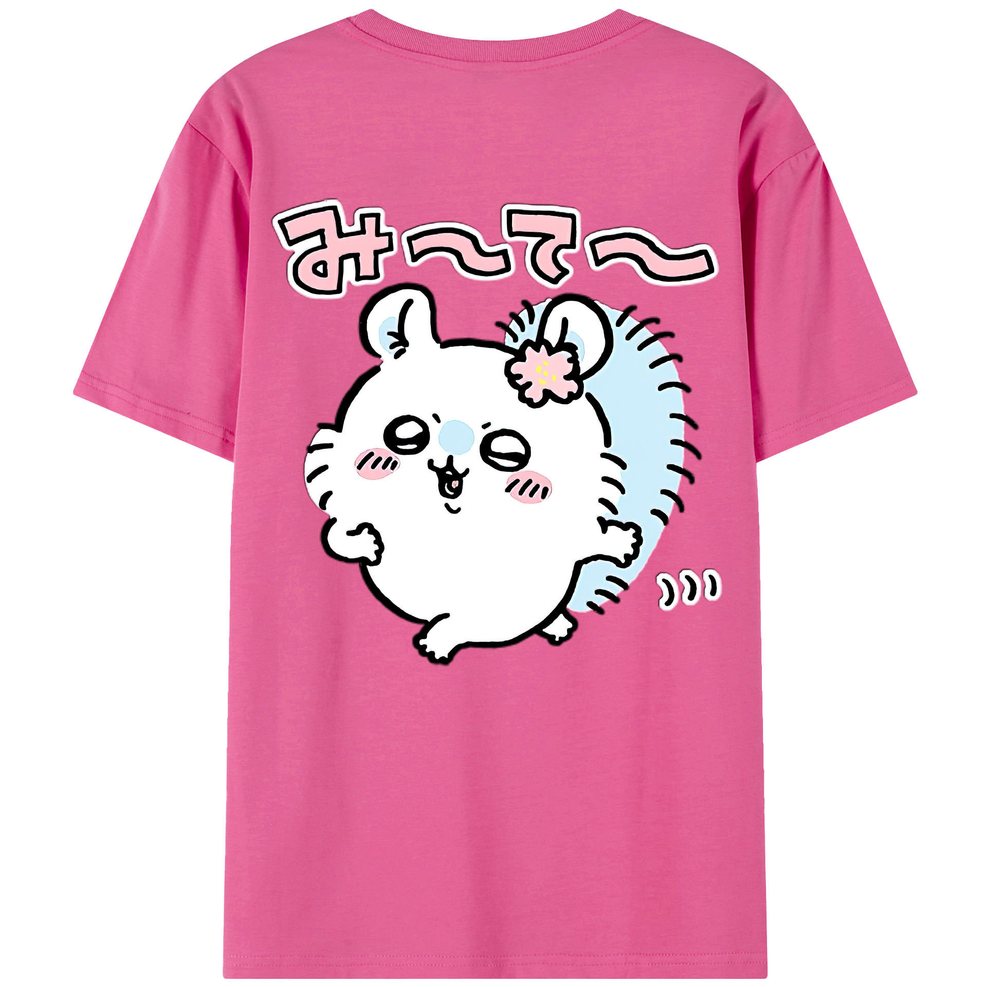 （画像用） ちいかわ モモンガ Chii-kawa Momonga レディース半袖Tシャツ(バックプリント)