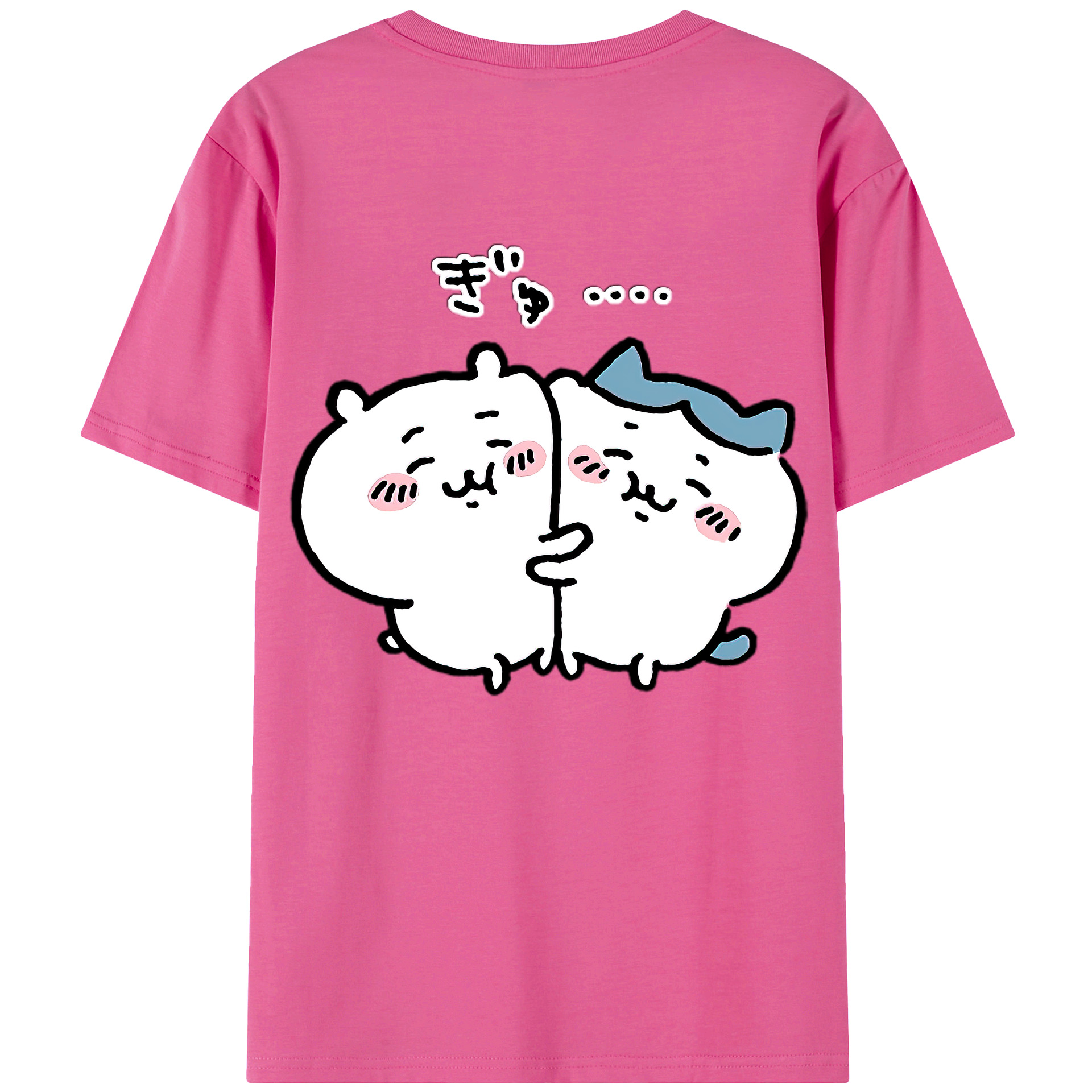 （画像用） ちいかわ ハチワレ Chii-kawa hachiware レディース半袖Tシャツ(バックプリント)