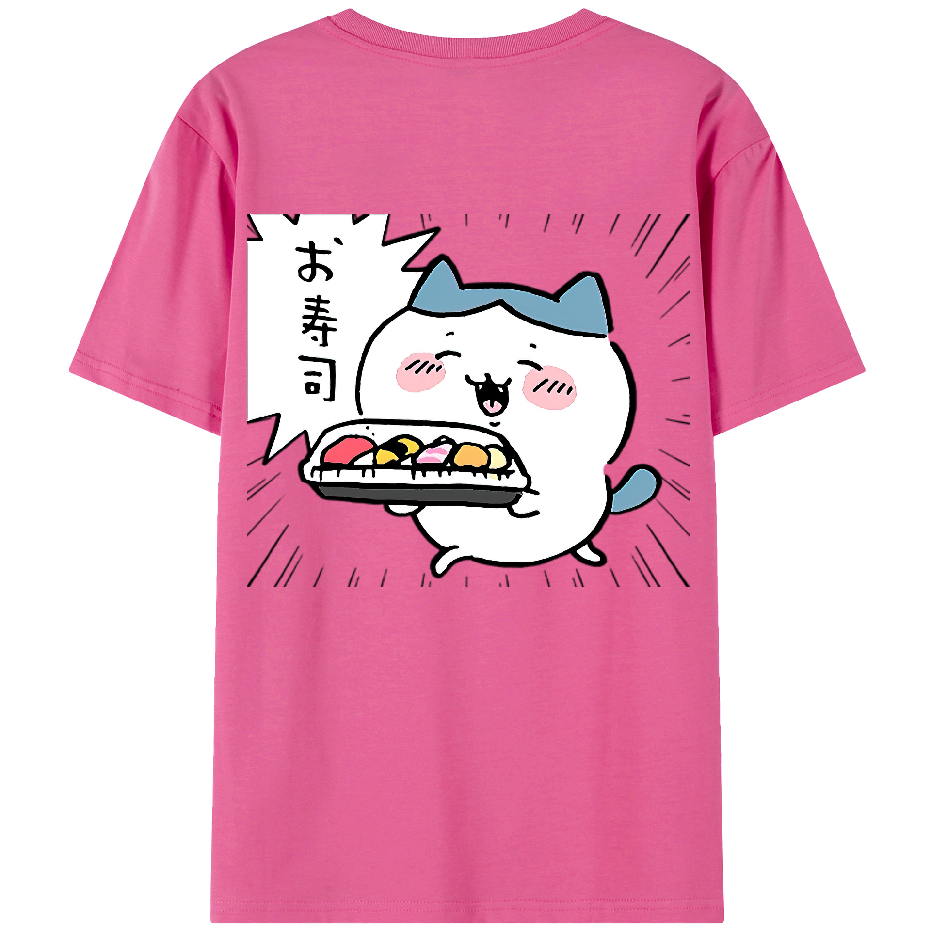 （画像用） ちいかわ ハチワレ Chii-kawa hachiware レディース半袖Tシャツ(バックプリント)