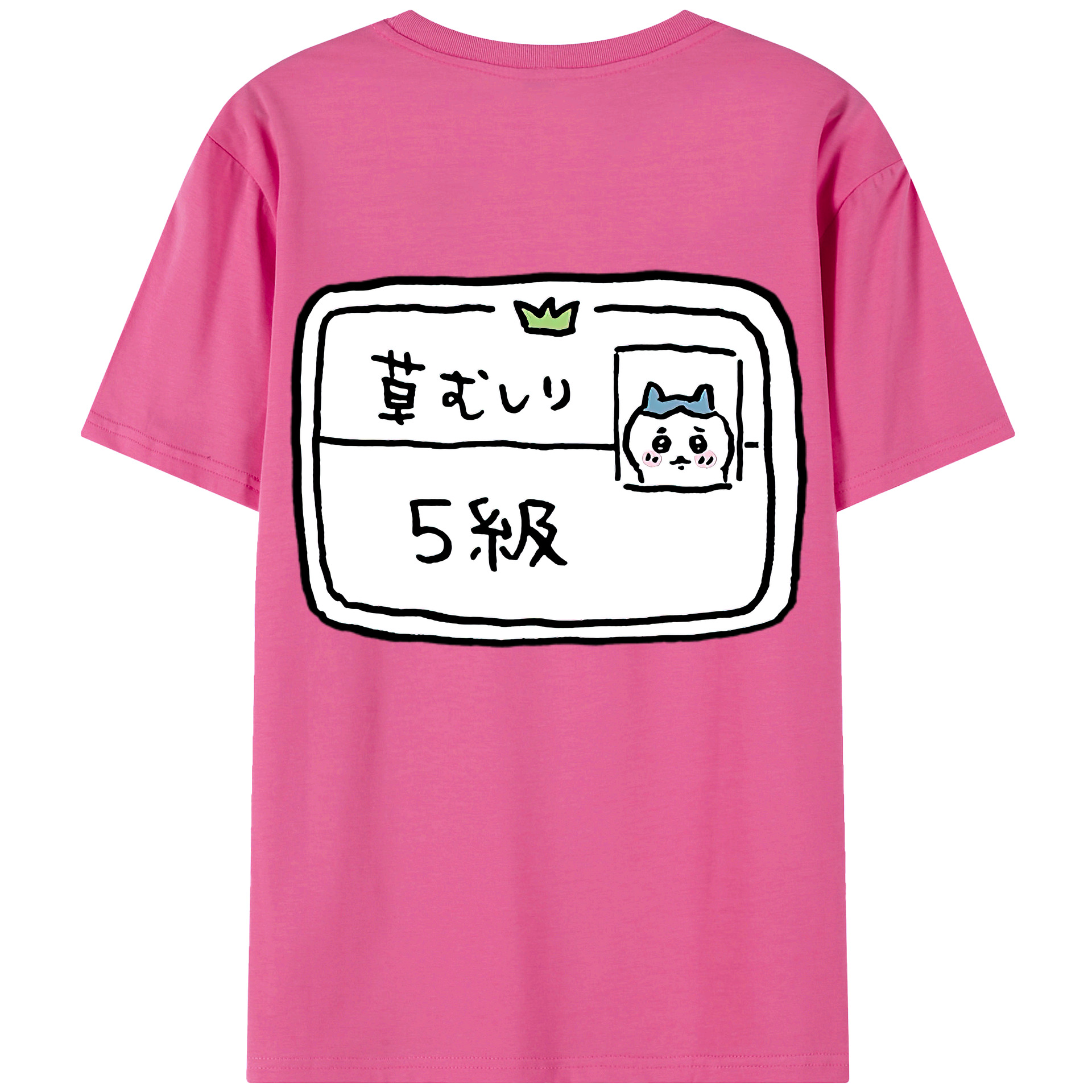 （画像用） ちいかわ ハチワレ Chii-kawa hachiware レディース半袖Tシャツ(バックプリント)