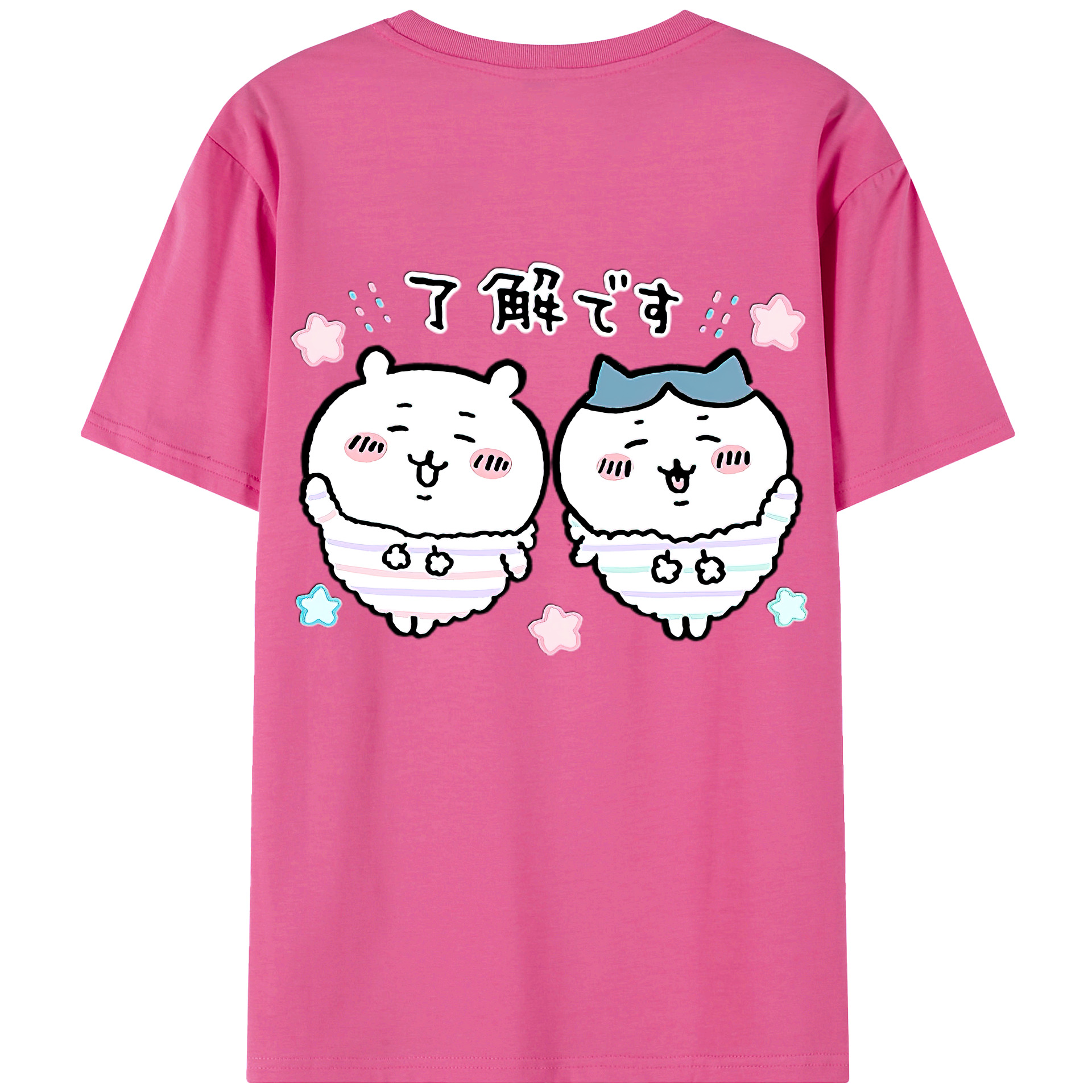 （画像用） ちいかわ ハチワレ Chii-kawa hachiware レディース半袖Tシャツ(バックプリント)
