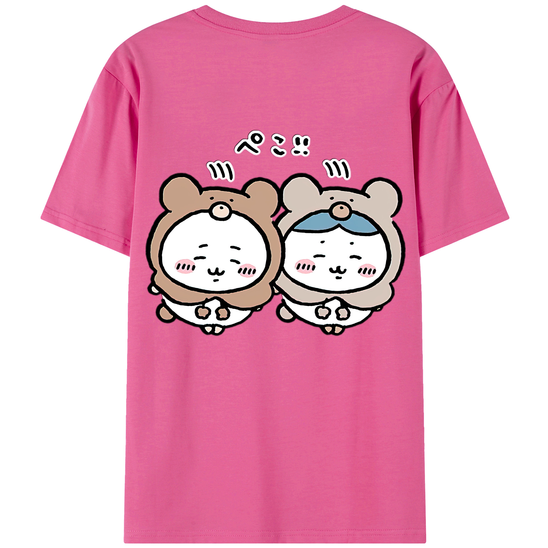 （画像用） ちいかわ ハチワレ Chii-kawa hachiware レディース半袖Tシャツ(バックプリント)