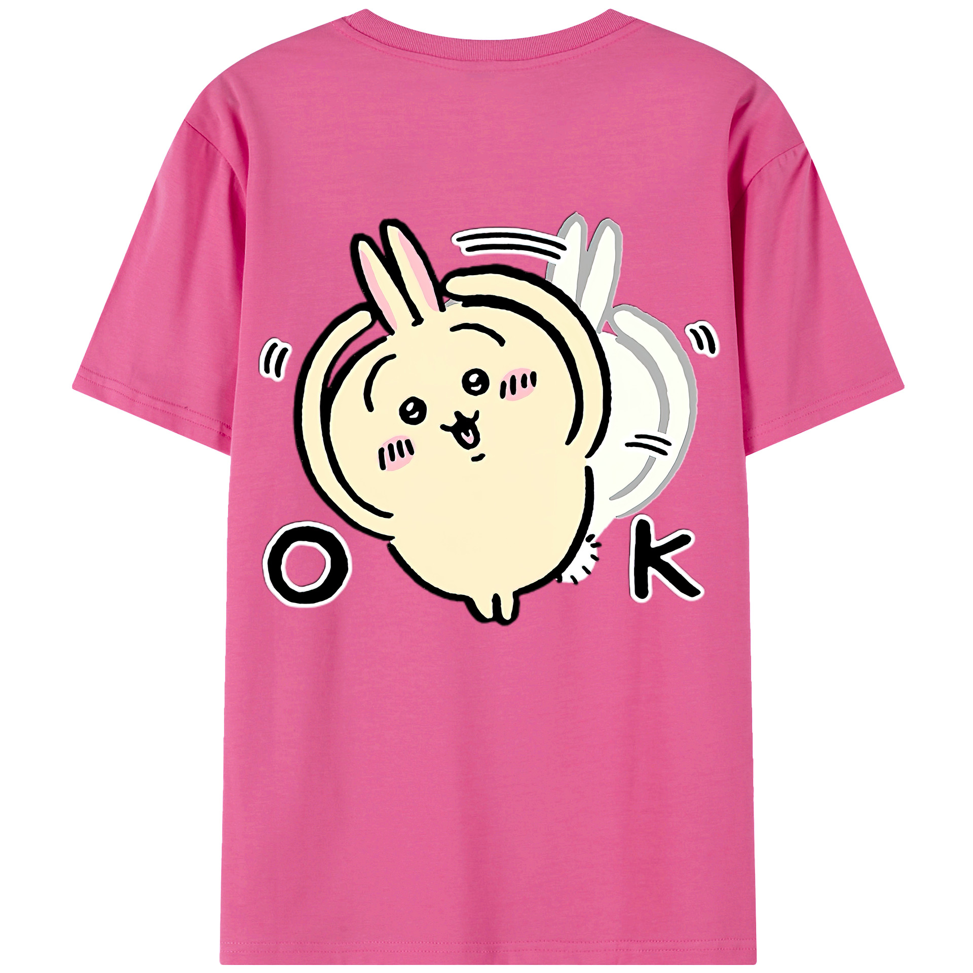 （画像用） ちいかわ うさぎ Chii-kawa usagi レディース半袖Tシャツ(バックプリント)