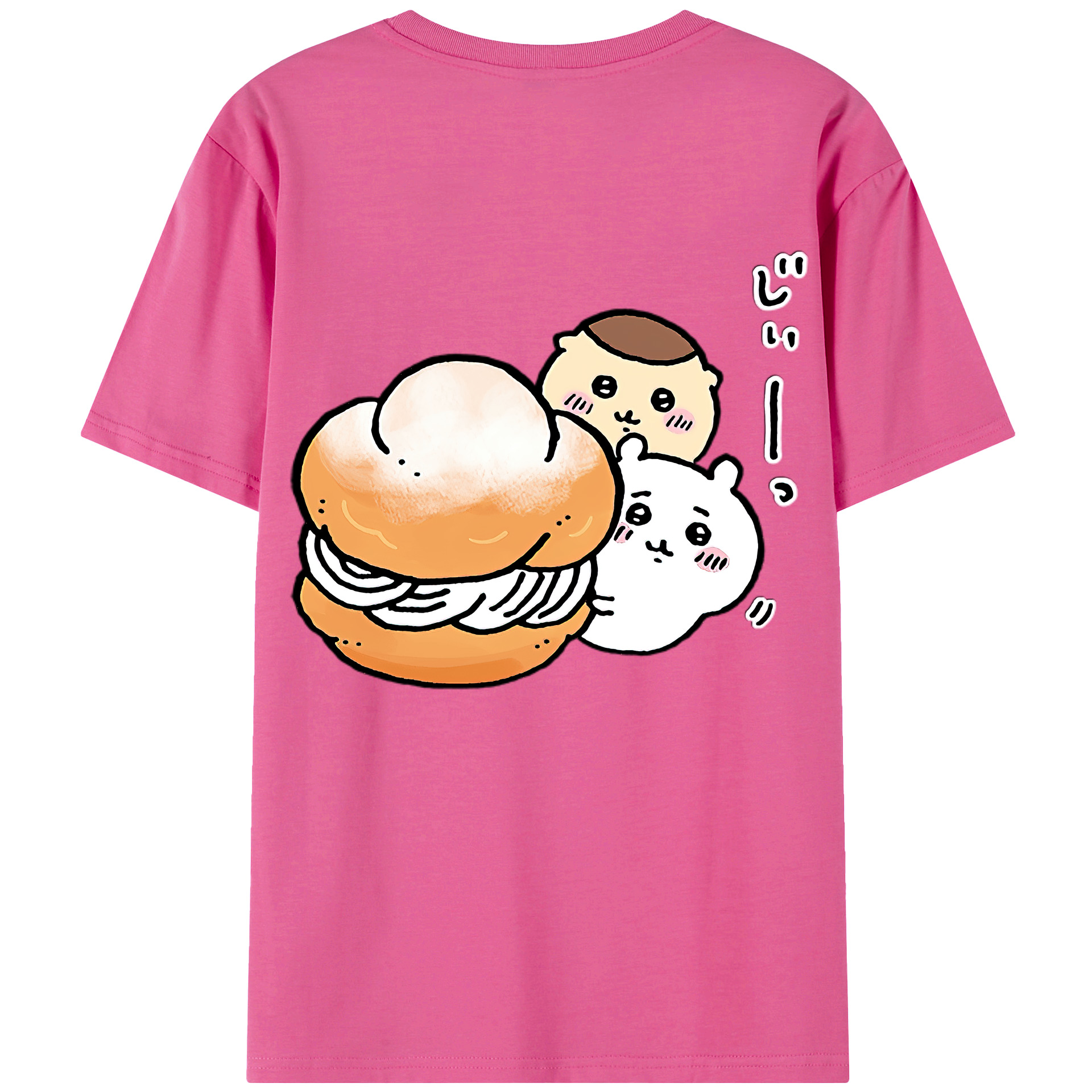 （画像用） ちいかわ くりまんじゅう Chii-kawa kuri manjū レディース半袖Tシャツ(バックプリント)
