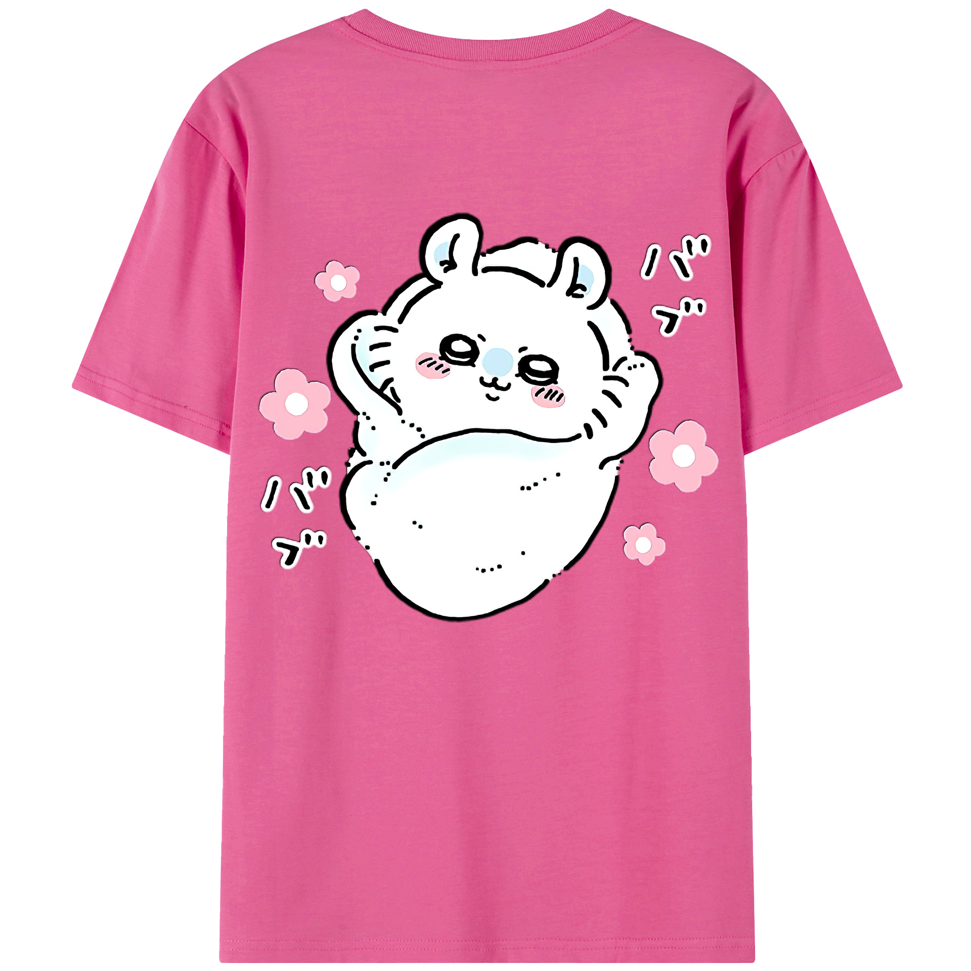 （画像用） ちいかわ モモンガ Chii-kawa Momonga レディース半袖Tシャツ(バックプリント)