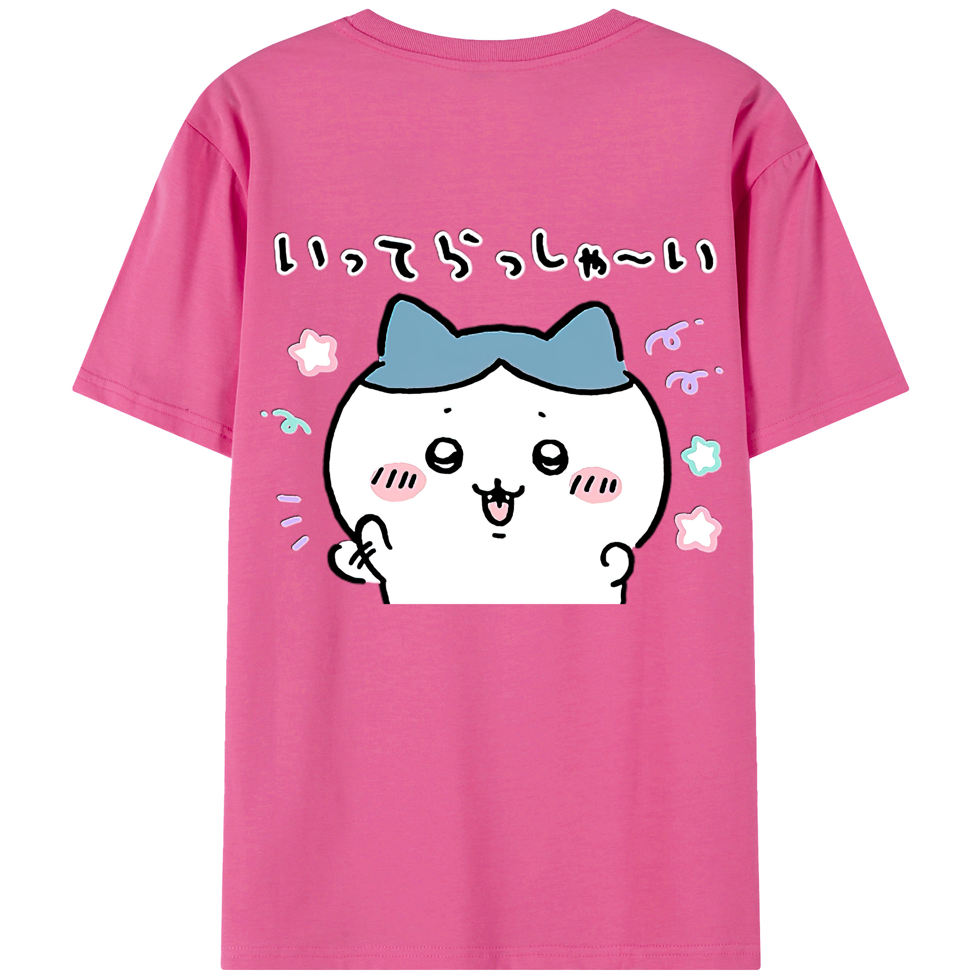 （画像用） ちいかわ ハチワレ Chii-kawa hachiware レディース半袖Tシャツ(バックプリント)