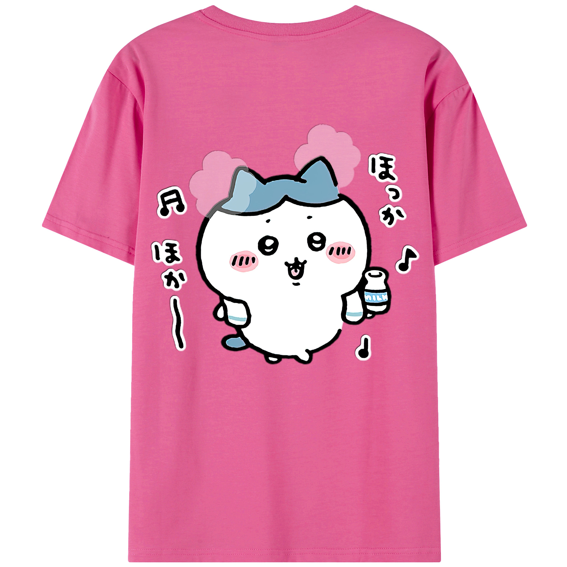 （画像用） ちいかわ ハチワレ Chii-kawa hachiware レディース半袖Tシャツ(バックプリント)