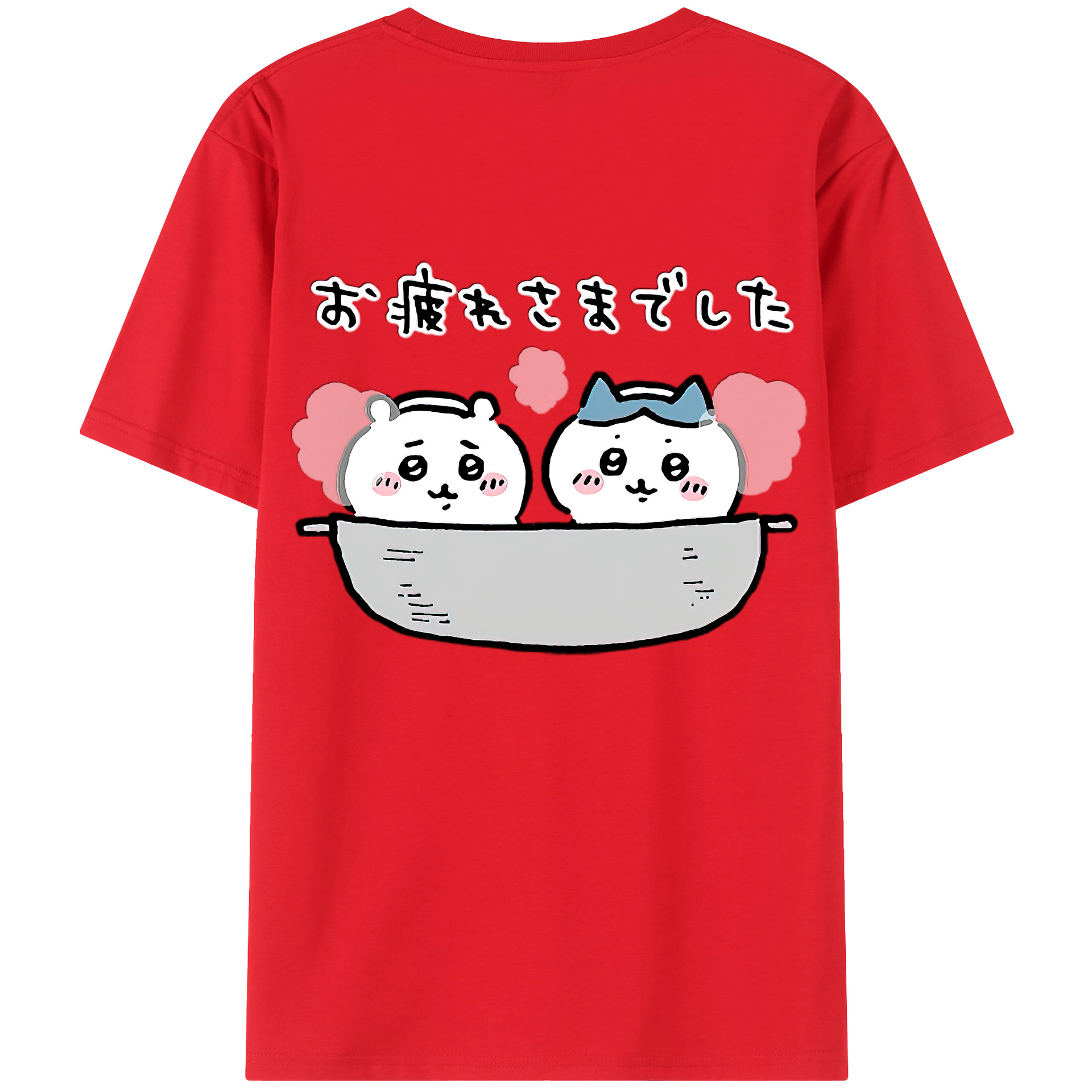 （画像用） ちいかわ ハチワレ Chii-kawa hachiware レディース半袖Tシャツ(バックプリント)