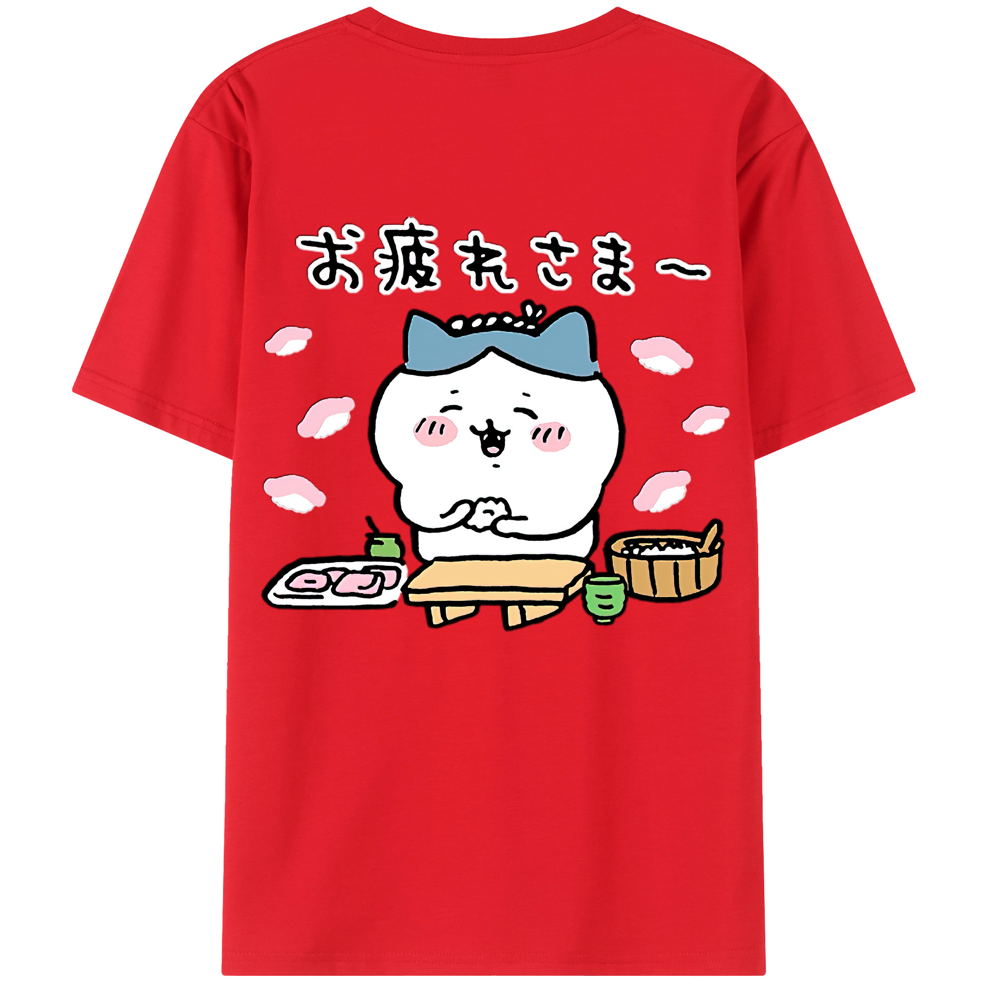 （画像用） ちいかわ ハチワレ Chii-kawa hachiware レディース半袖Tシャツ(バックプリント)