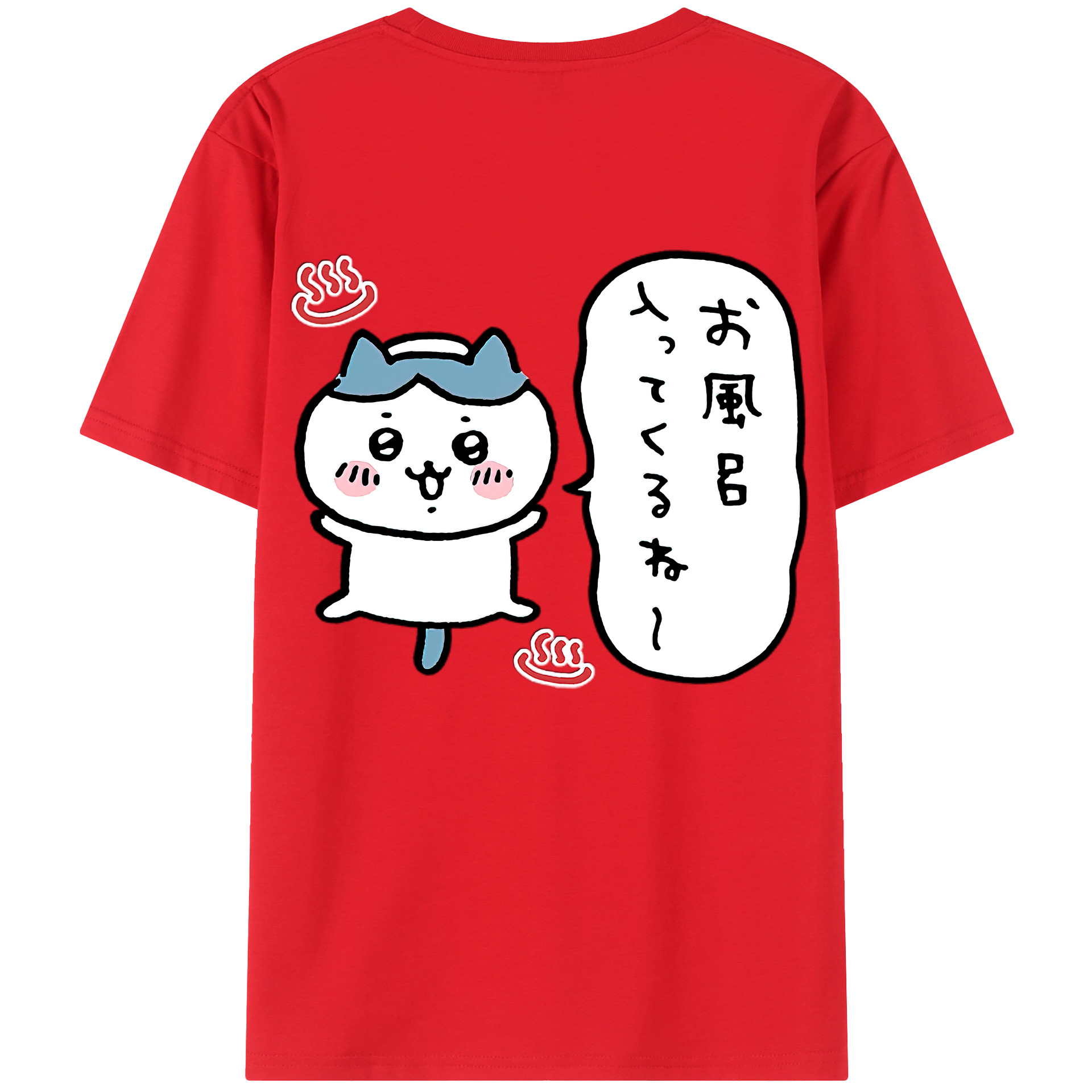 （画像用） ちいかわ ハチワレ Chii-kawa hachiware レディース半袖Tシャツ(バックプリント)