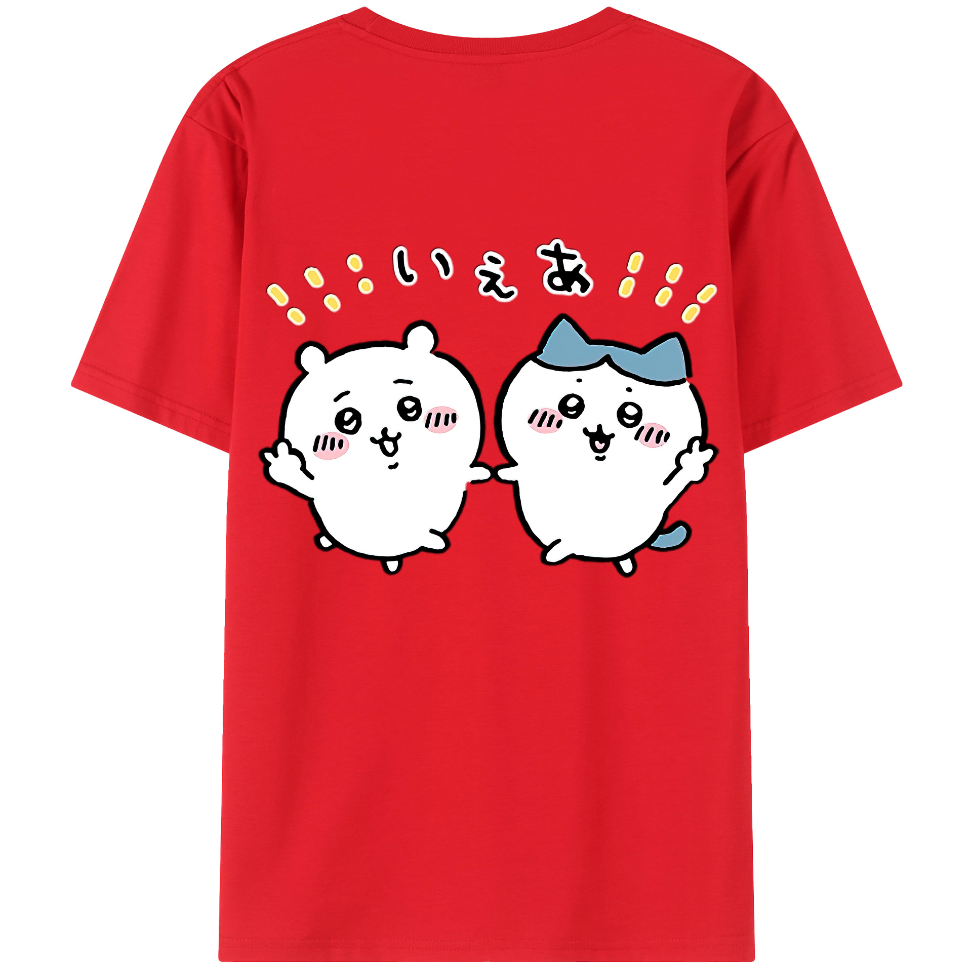 （画像用） ちいかわ ハチワレ Chii-kawa hachiware レディース半袖Tシャツ(バックプリント)