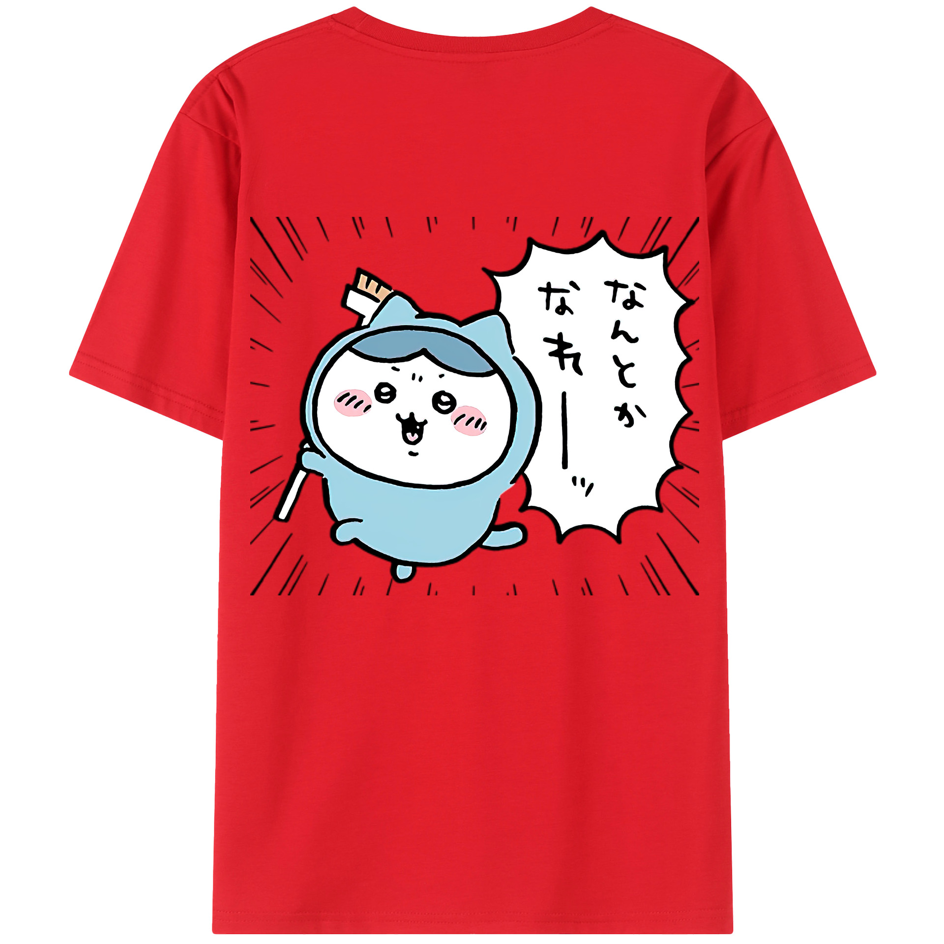 （画像用） ちいかわ ハチワレ Chii-kawa hachiware レディース半袖Tシャツ(バックプリント)