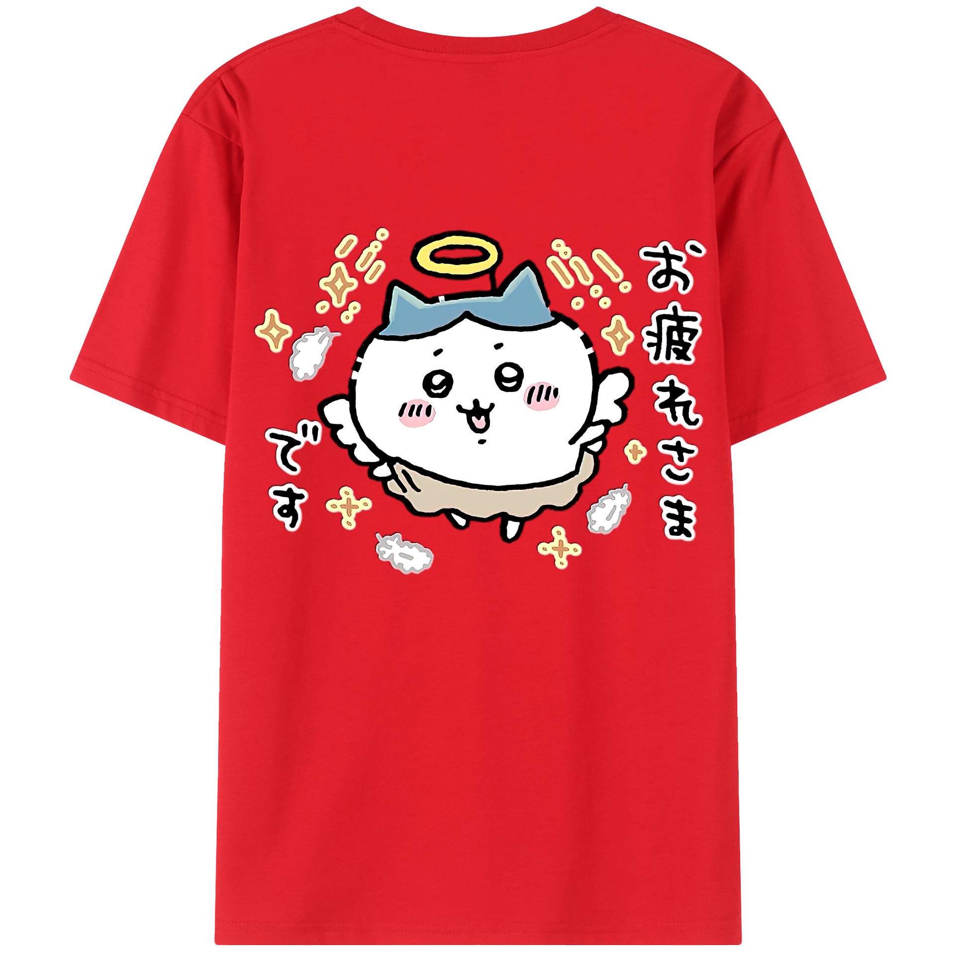 （画像用） ちいかわ ハチワレ Chii-kawa hachiware レディース半袖Tシャツ(バックプリント)