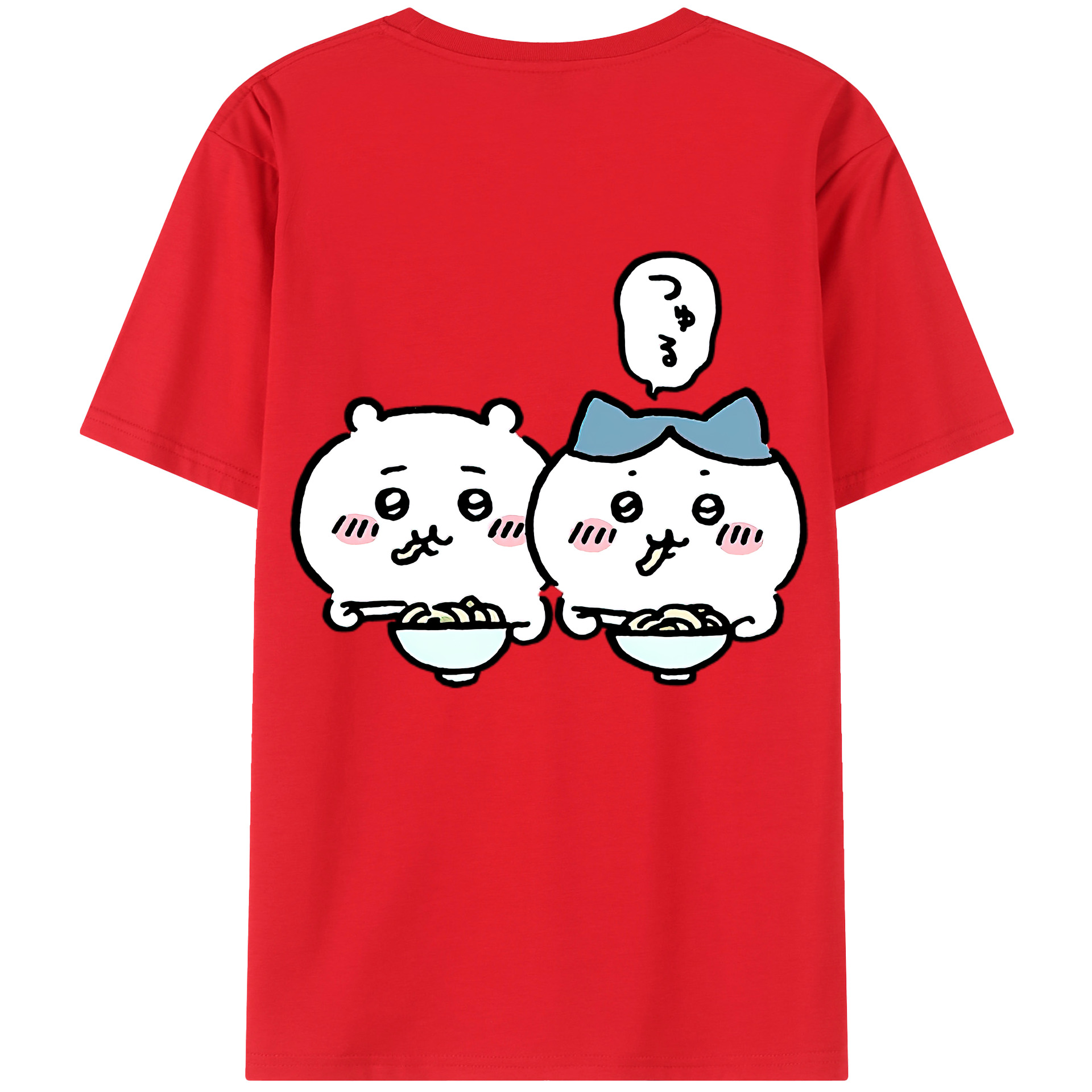 （画像用） ちいかわ ハチワレ Chii-kawa hachiware レディース半袖Tシャツ(バックプリント)