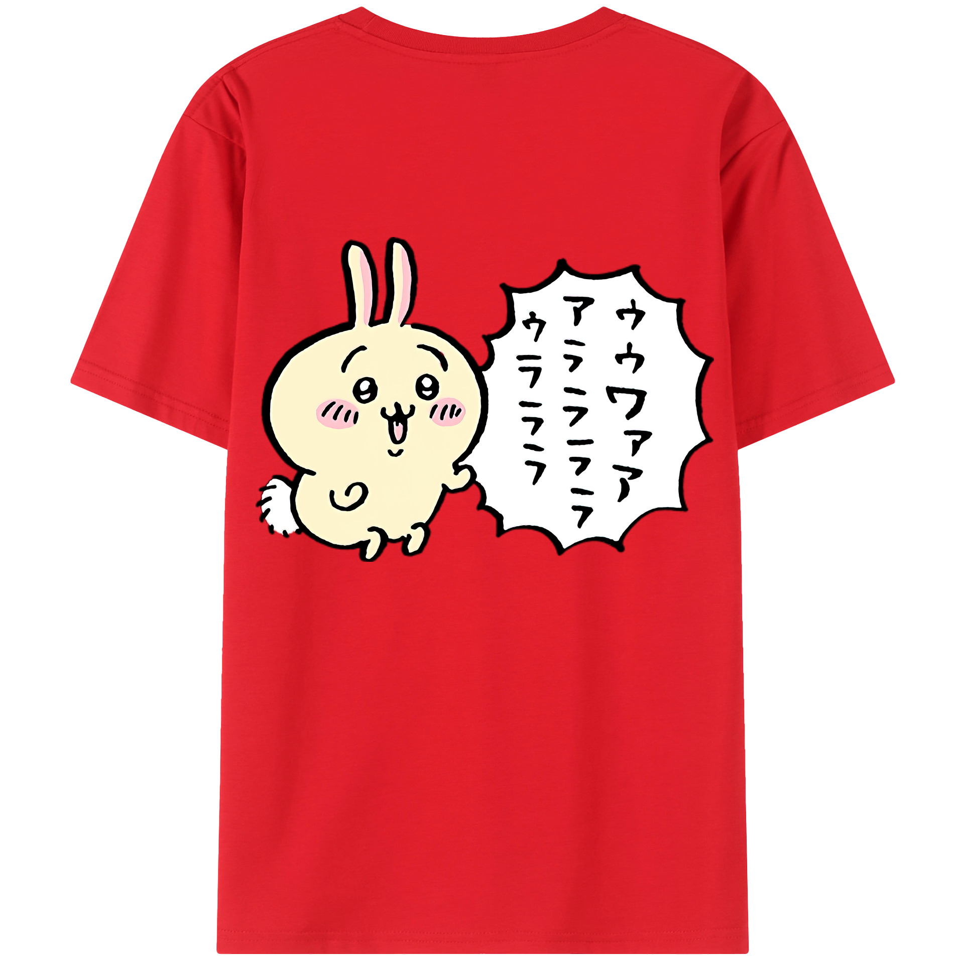 （画像用） ちいかわ うさぎ Chii-kawa usagi レディース半袖Tシャツ(バックプリント)