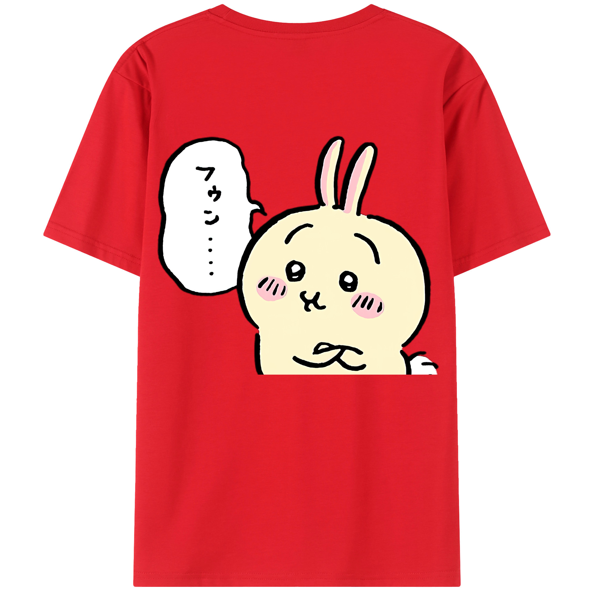 （画像用） ちいかわ うさぎ Chii-kawa usagi レディース半袖Tシャツ(バックプリント)