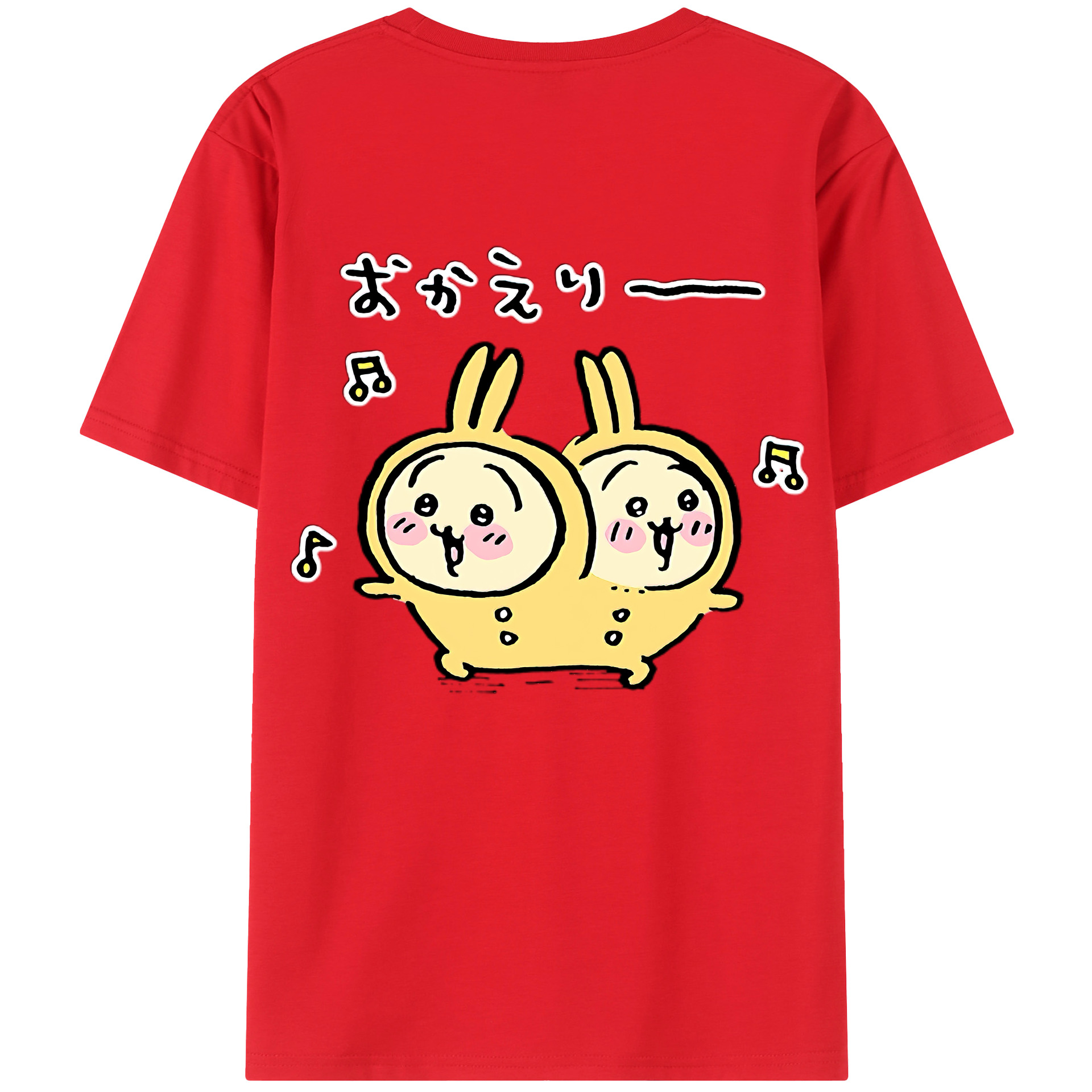 （画像用） ちいかわ うさぎ Chii-kawa usagi レディース半袖Tシャツ(バックプリント)