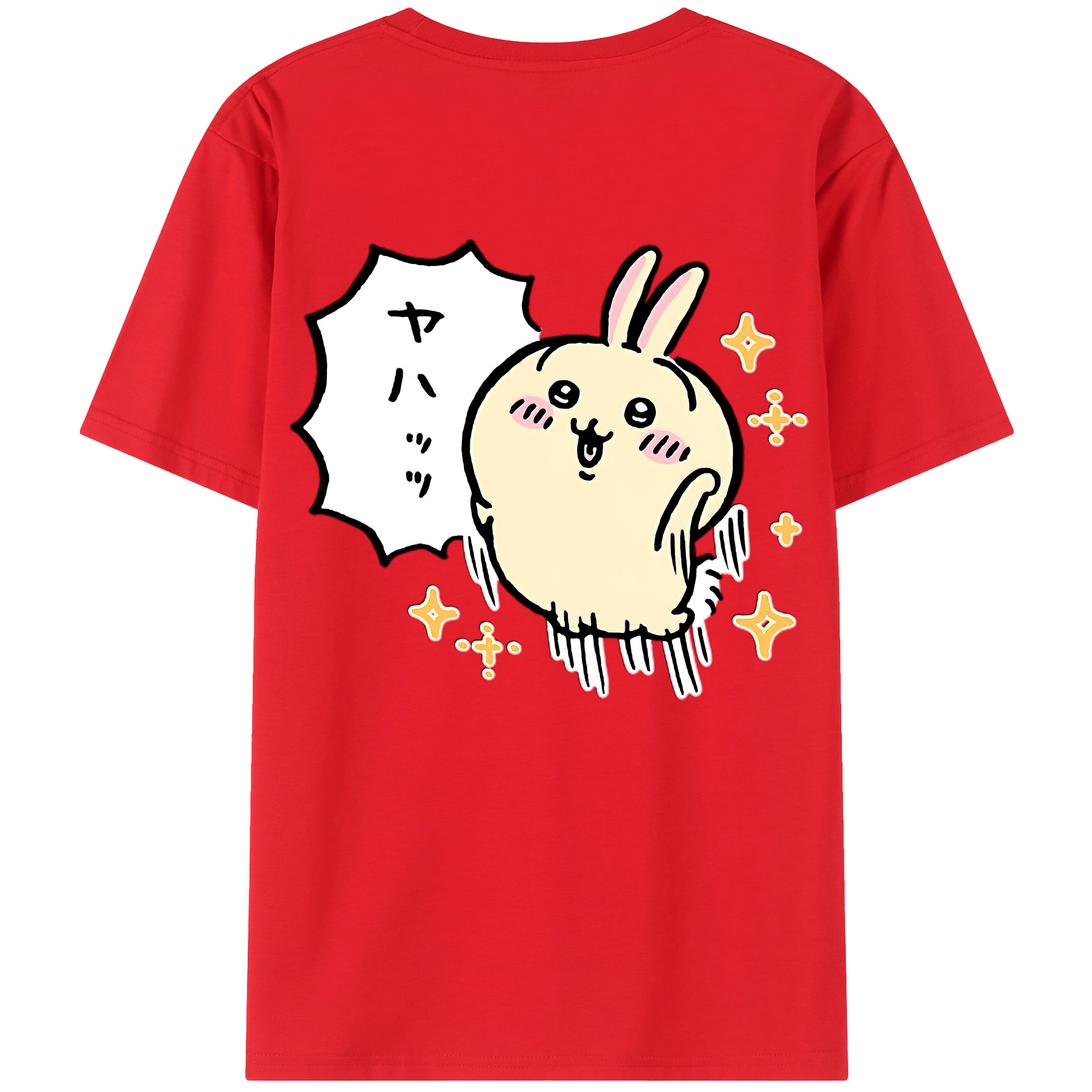 （画像用） ちいかわ うさぎ Chii-kawa usagi レディース半袖Tシャツ(バックプリント)