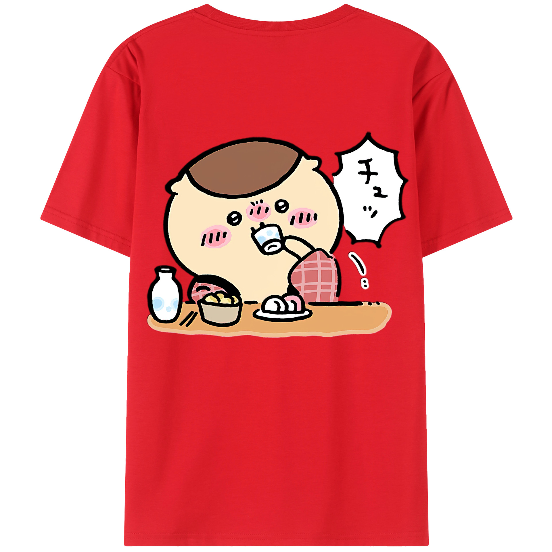（画像用） ちいかわ くりまんじゅう Chii-kawa kuri manjū レディース半袖Tシャツ(バックプリント)