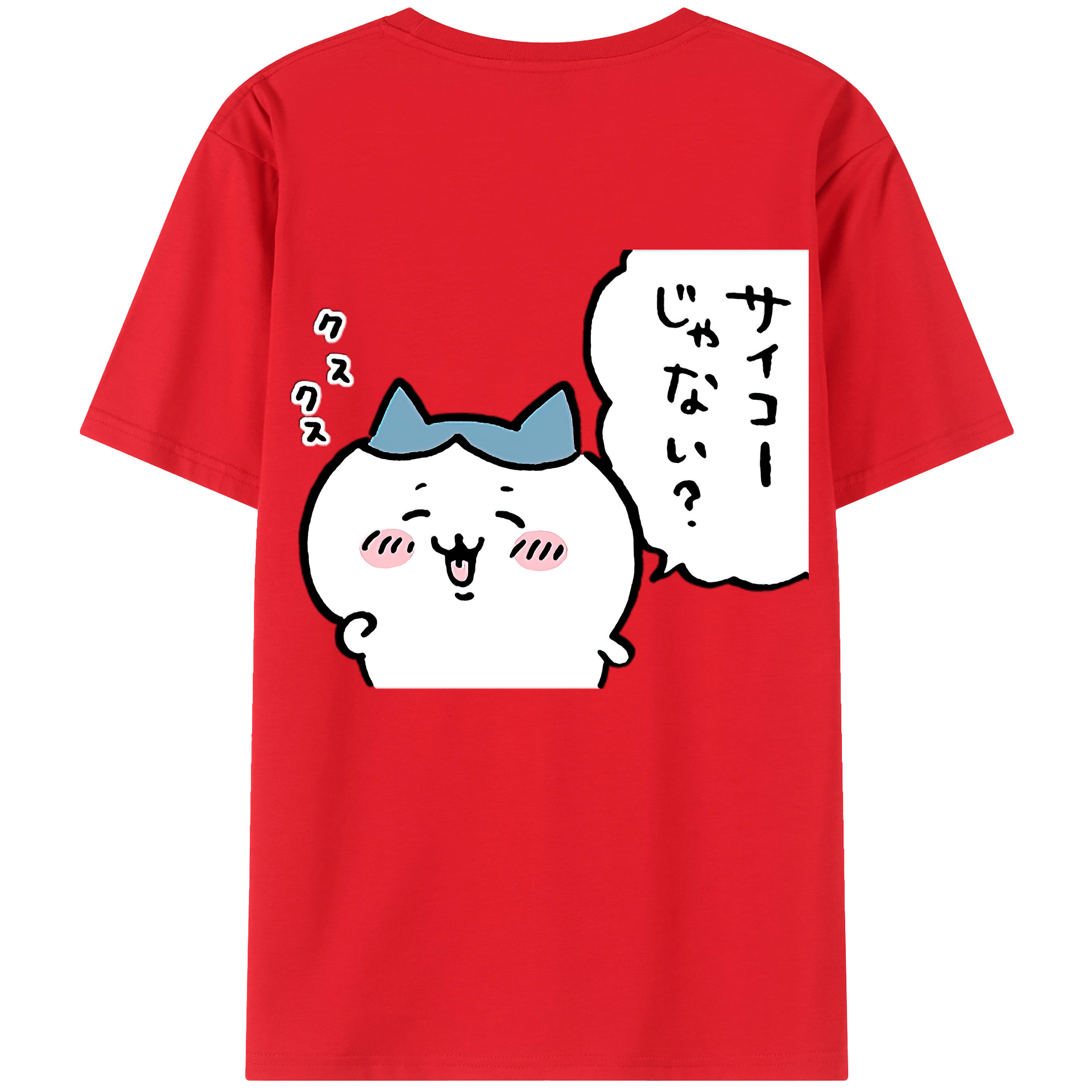（画像用） ちいかわ ハチワレ Chii-kawa hachiware レディース半袖Tシャツ(バックプリント)