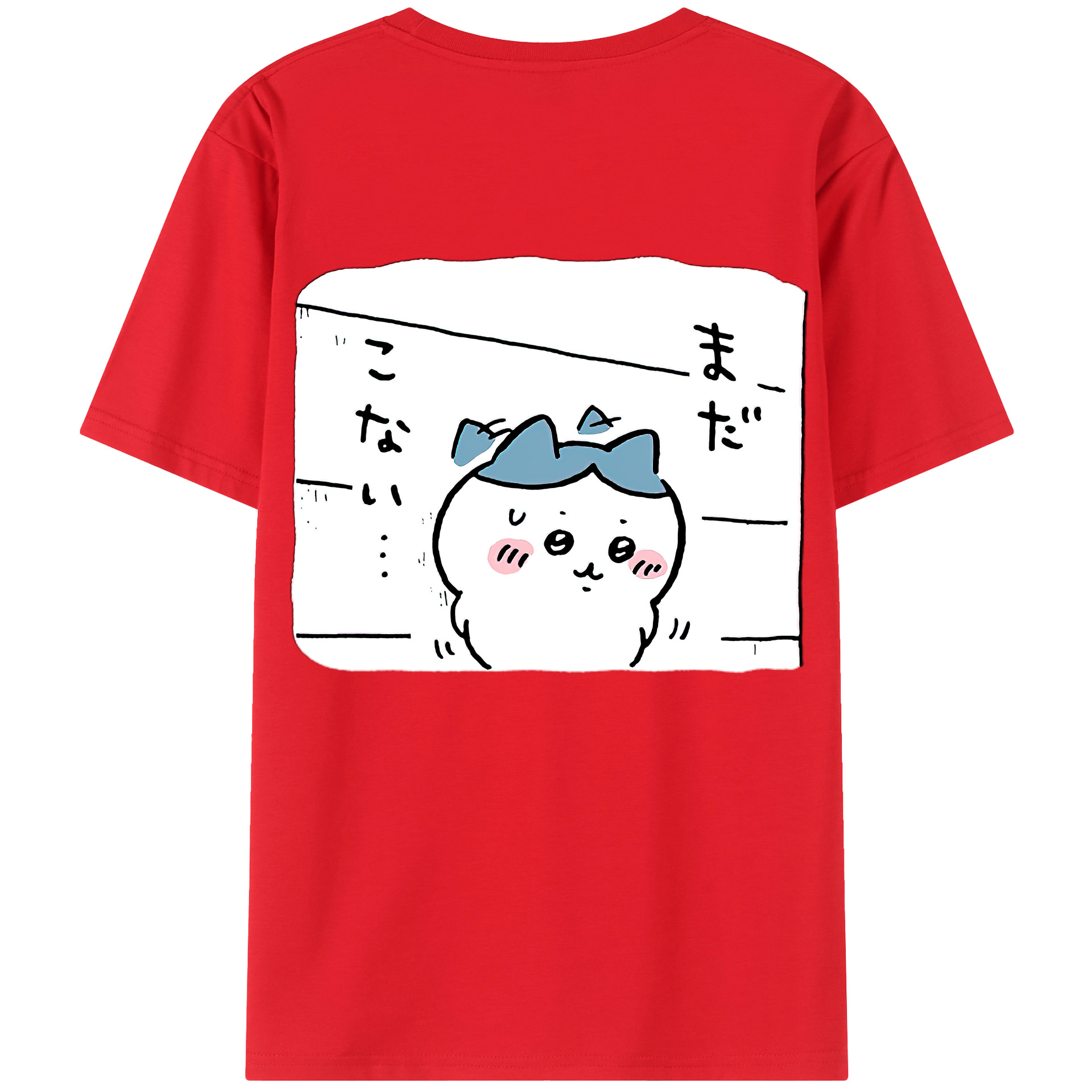 （画像用） ちいかわ ハチワレ Chii-kawa hachiware レディース半袖Tシャツ(バックプリント)