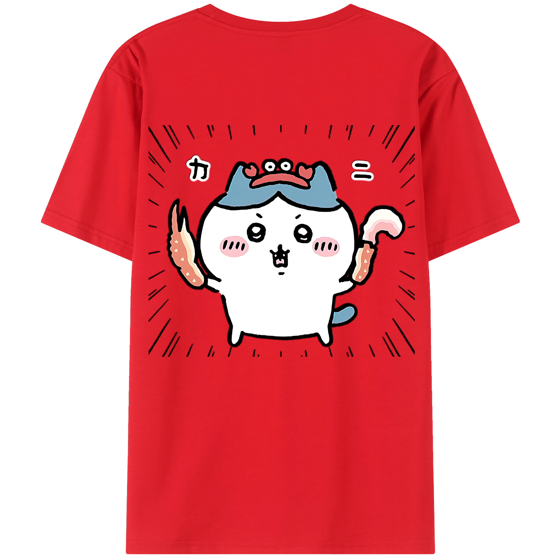 （画像用） ちいかわ ハチワレ Chii-kawa hachiware レディース半袖Tシャツ(バックプリント)