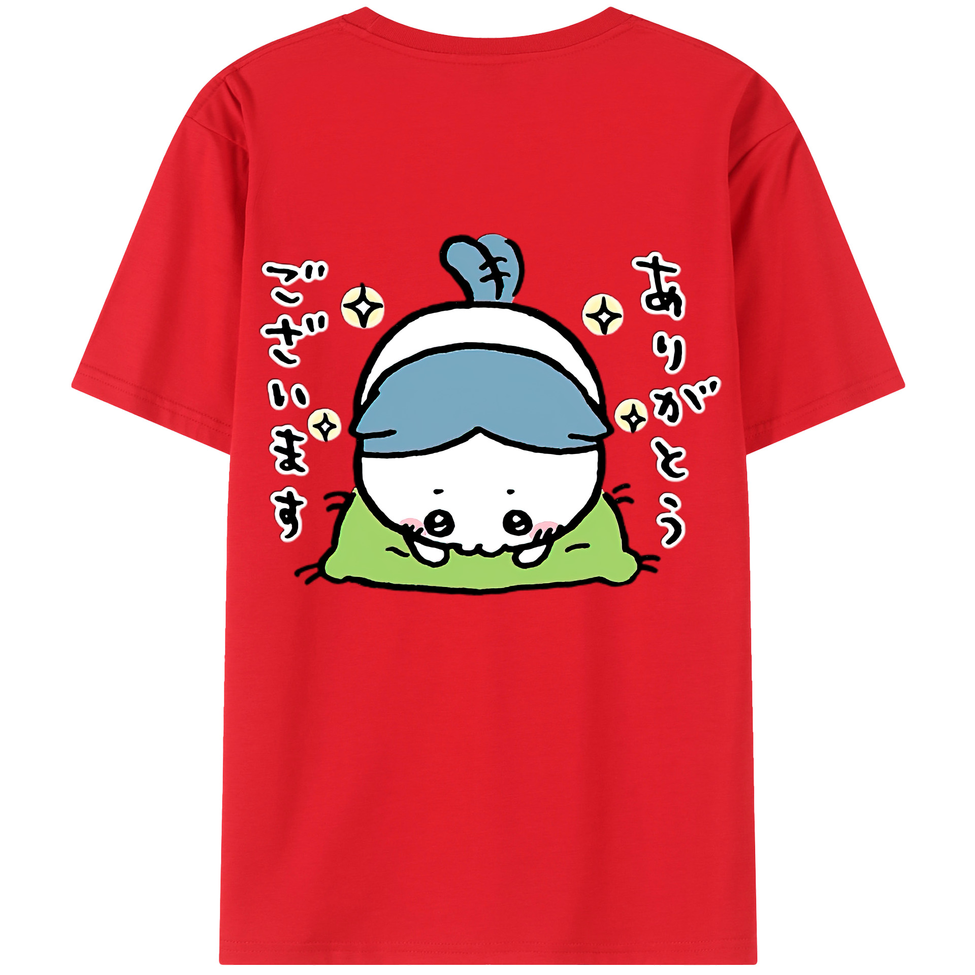 （画像用） ちいかわ ハチワレ Chii-kawa hachiware レディース半袖Tシャツ(バックプリント)