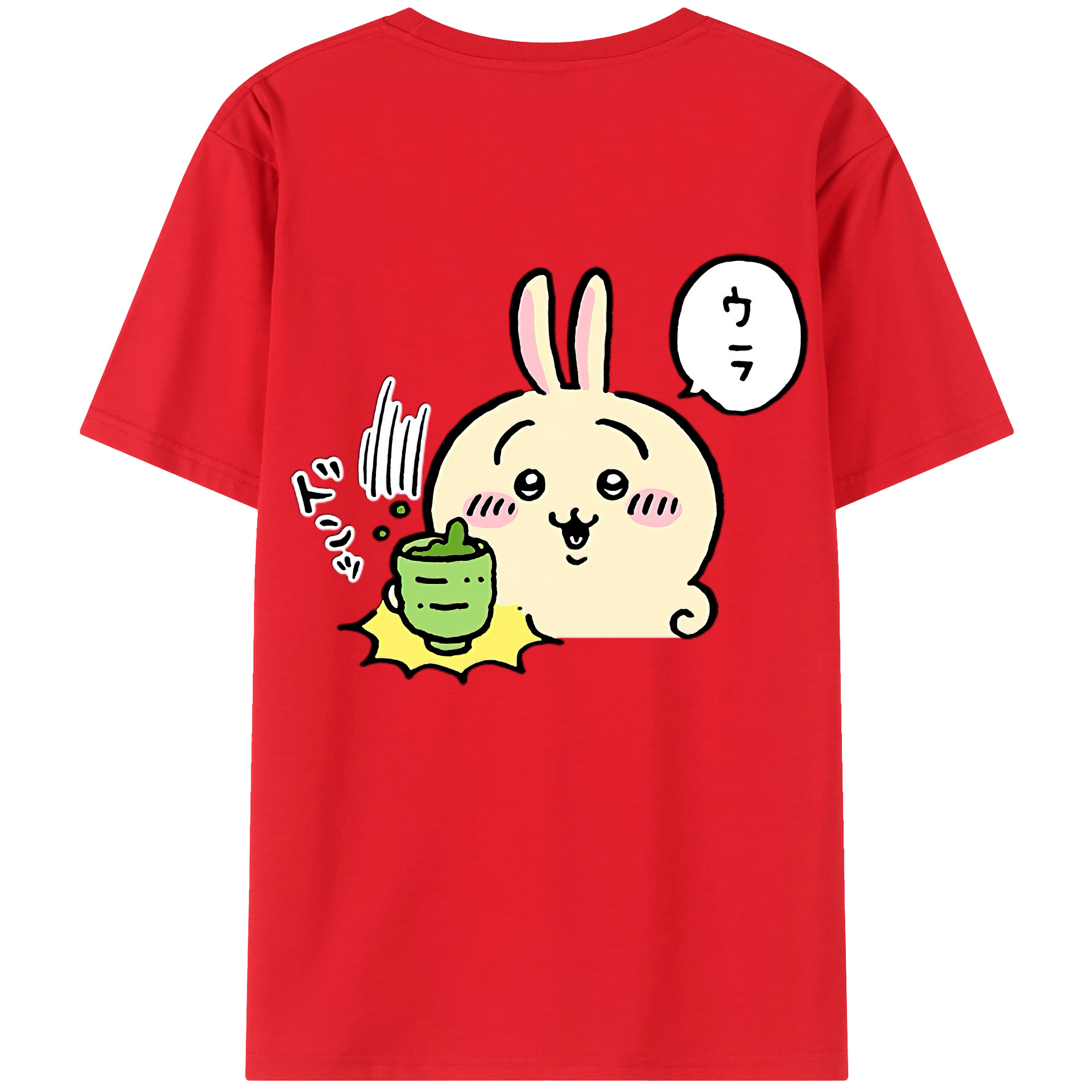 （画像用） ちいかわ うさぎ Chii-kawa usagi レディース半袖Tシャツ(バックプリント)