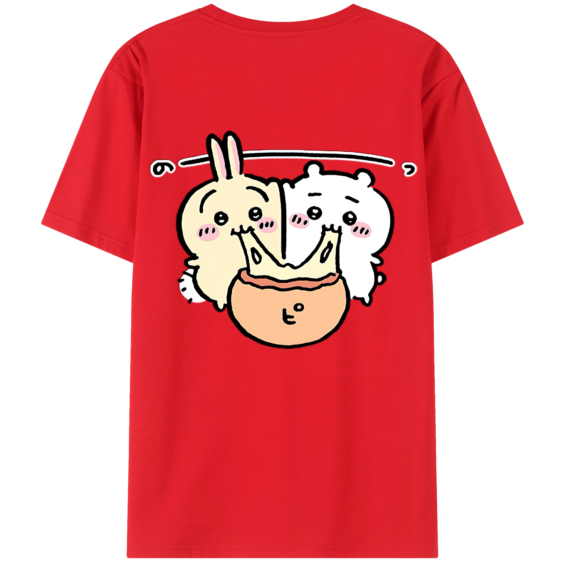 （画像用） ちいかわ うさぎ Chii-kawa usagi レディース半袖Tシャツ(バックプリント)