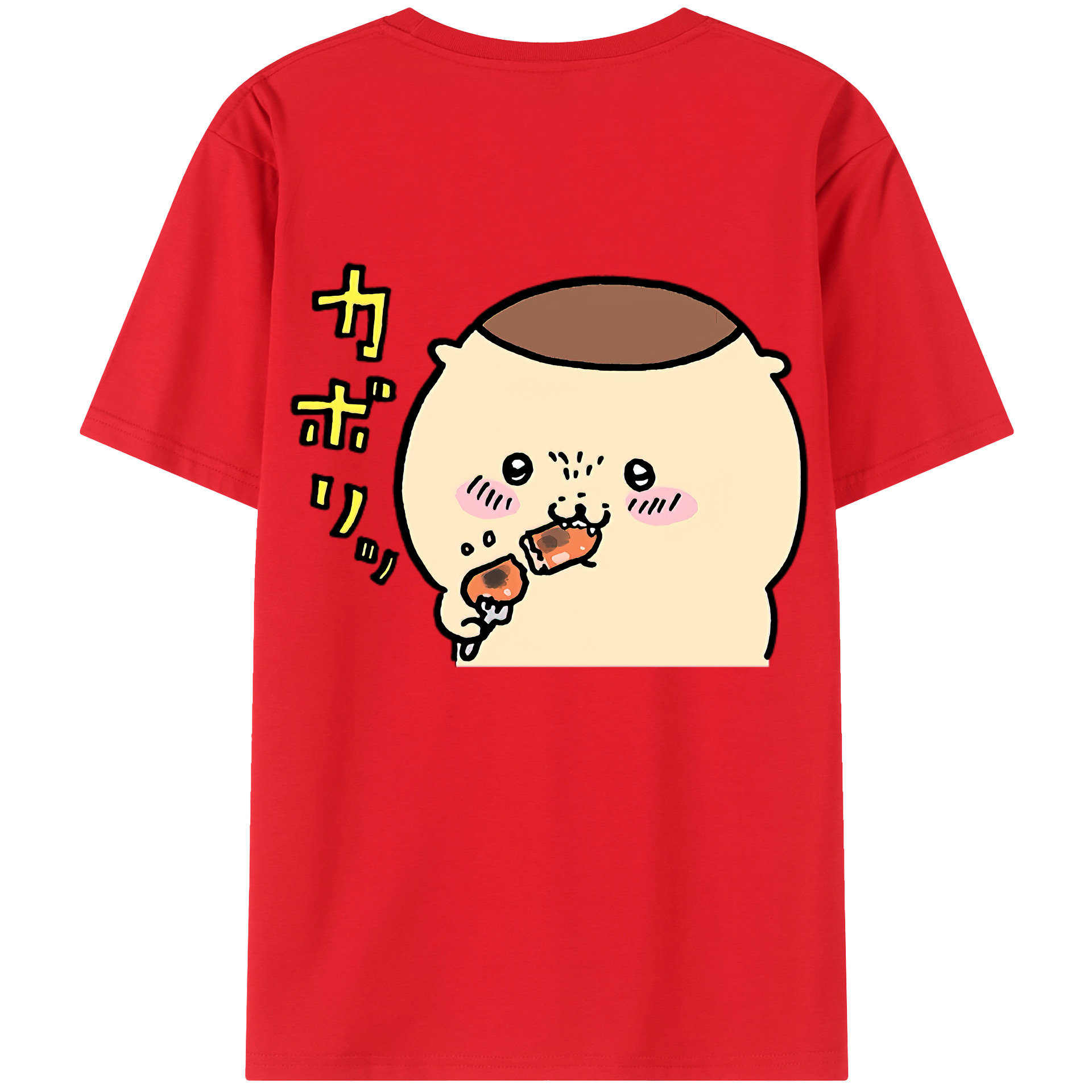 （画像用） ちいかわ くりまんじゅう Chii-kawa kuri manjū レディース半袖Tシャツ(バックプリント)
