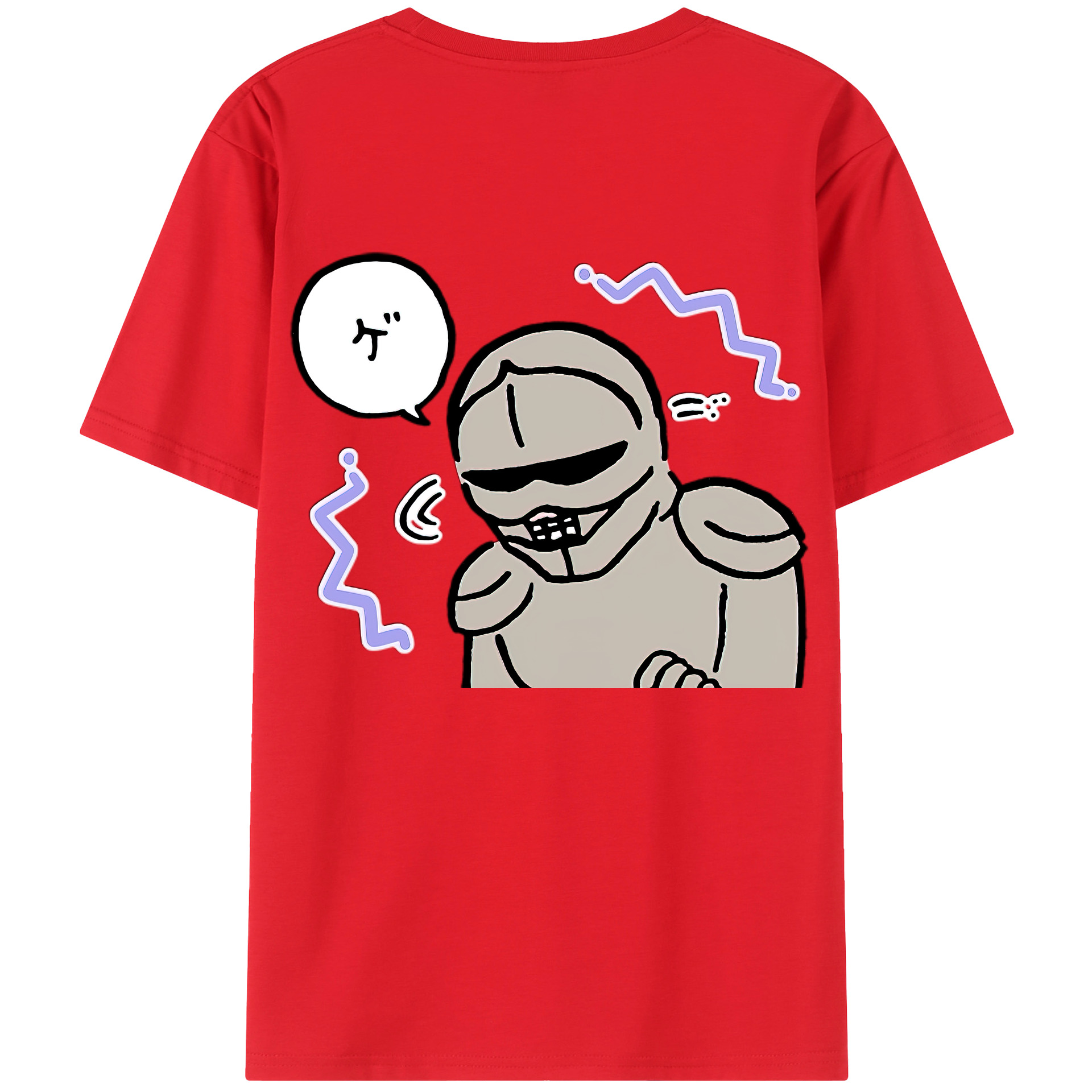 （画像用） ちいかわ 労働の鎧さん Chii-kawa Mr. Armor of Labor レディース半袖Tシャツ(バックプリント)