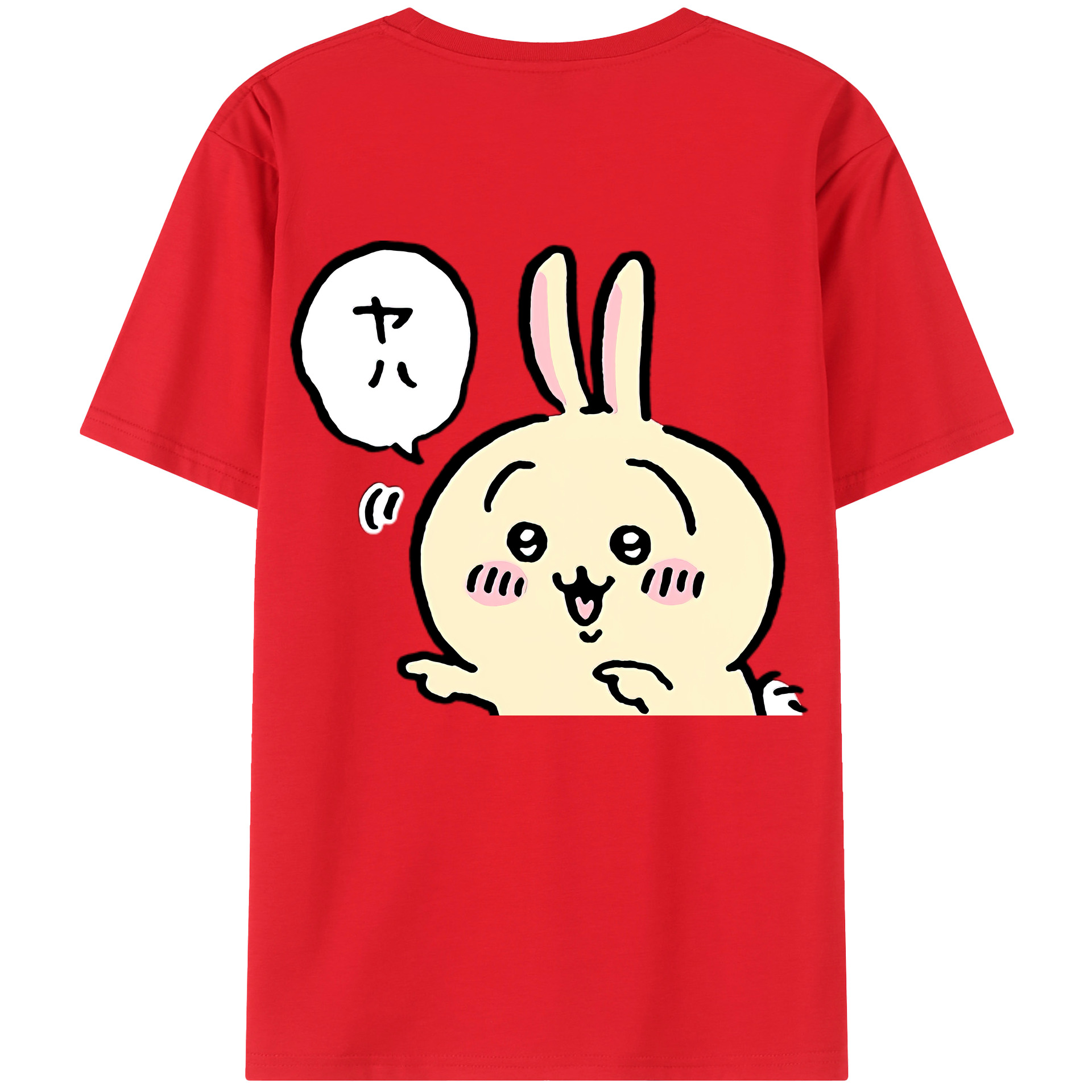 （画像用） ちいかわ うさぎ Chii-kawa usagi レディース半袖Tシャツ(バックプリント)