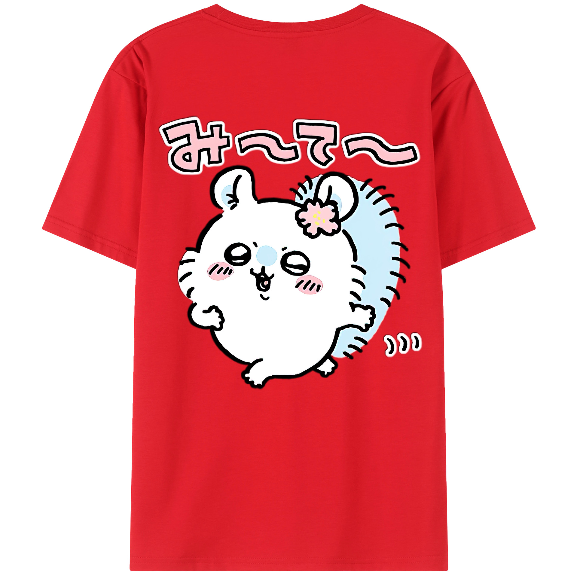 （画像用） ちいかわ モモンガ Chii-kawa Momonga レディース半袖Tシャツ(バックプリント)
