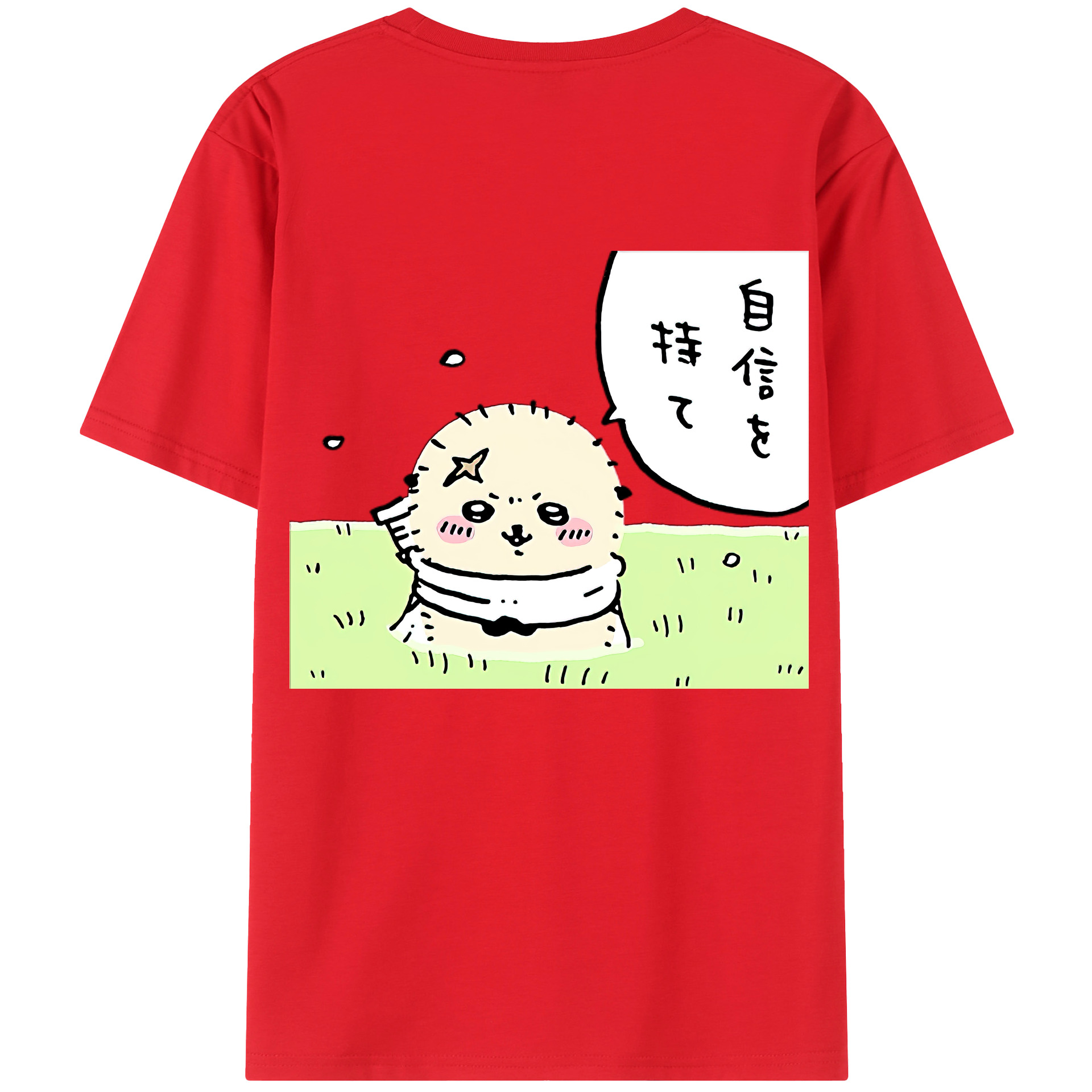 （画像用） ちいかわ ラッコ Chii-kawa Sea otter レディース半袖Tシャツ(バックプリント)