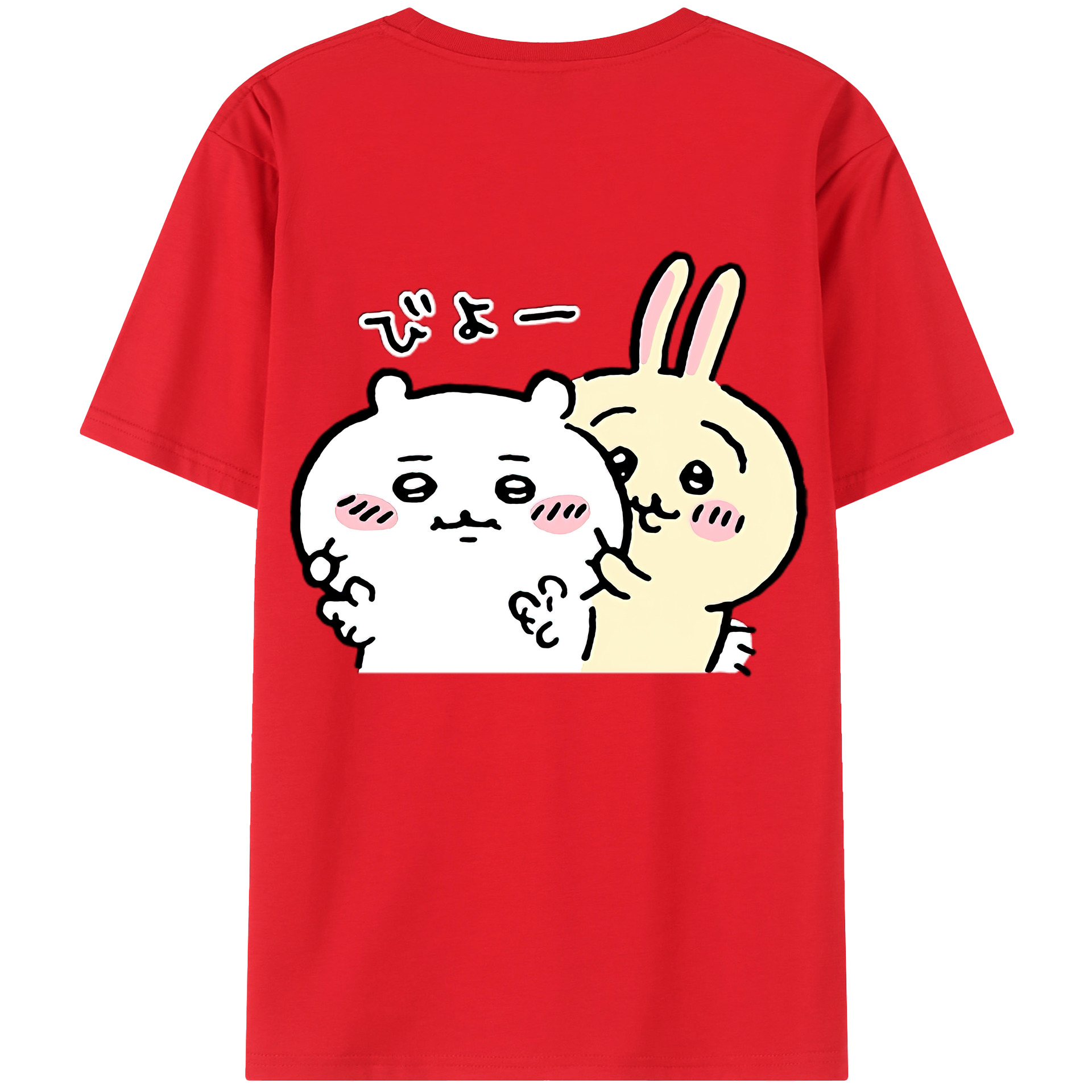 （画像用） ちいかわ うさぎ Chii-kawa usagi レディース半袖Tシャツ(バックプリント)