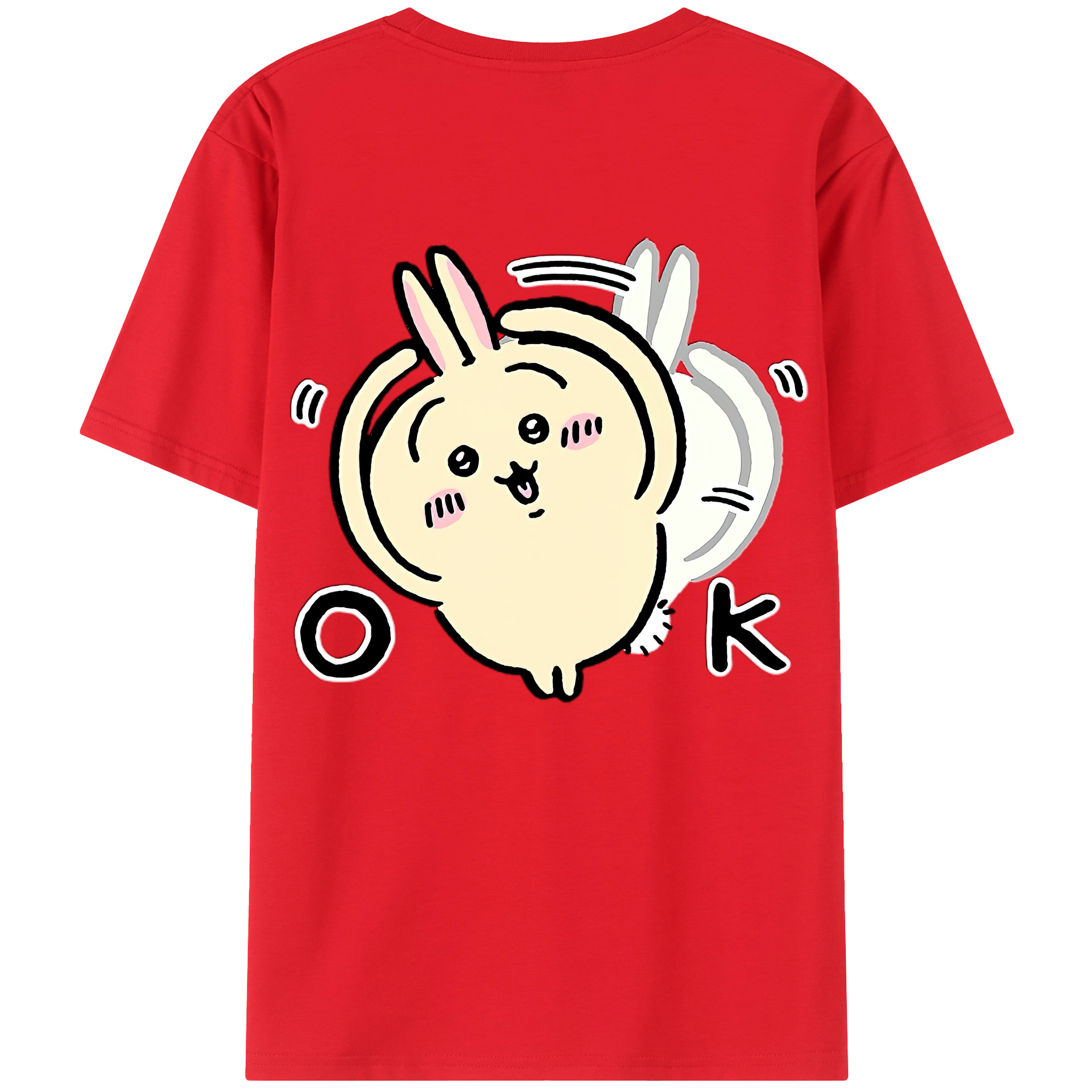 （画像用） ちいかわ うさぎ Chii-kawa usagi レディース半袖Tシャツ(バックプリント)