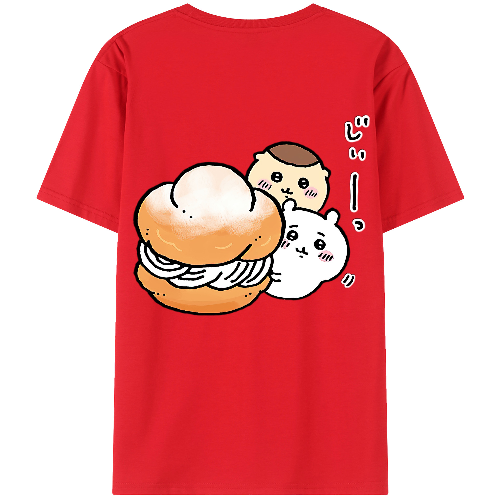 （画像用） ちいかわ くりまんじゅう Chii-kawa kuri manjū レディース半袖Tシャツ(バックプリント)