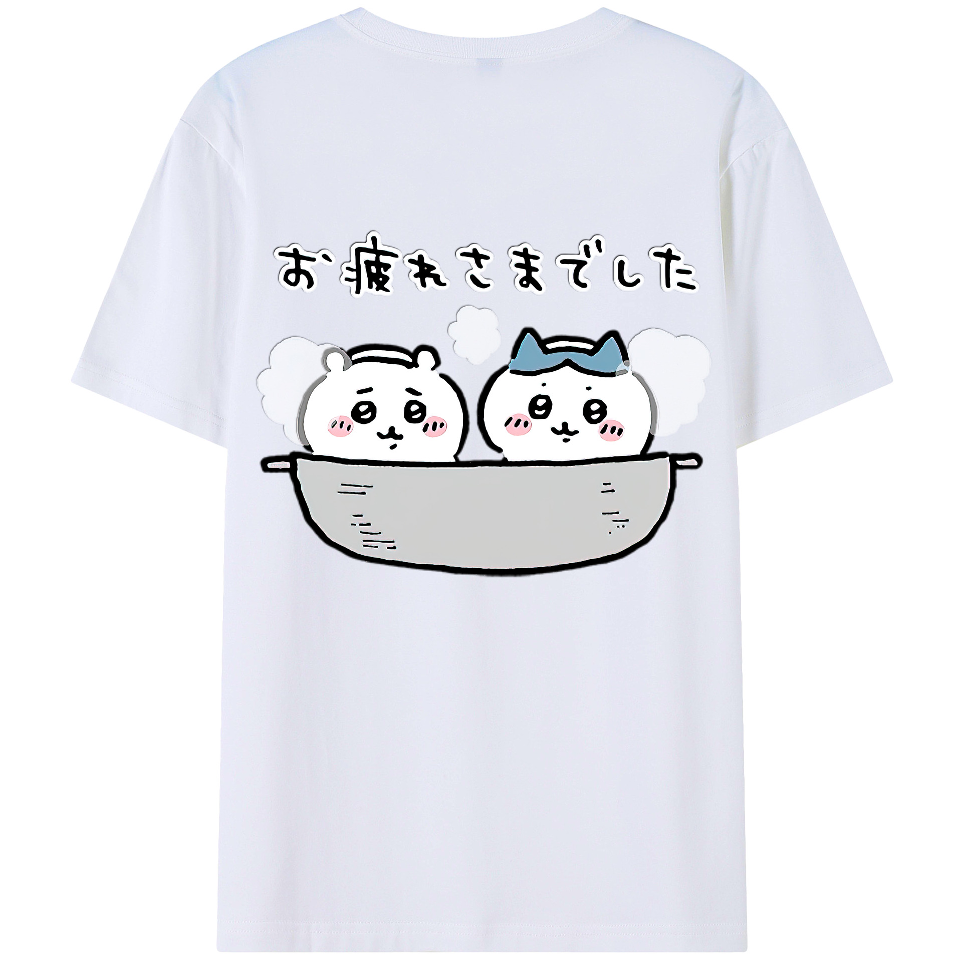 （画像用） ちいかわ ハチワレ Chii-kawa hachiware レディース半袖Tシャツ(バックプリント)