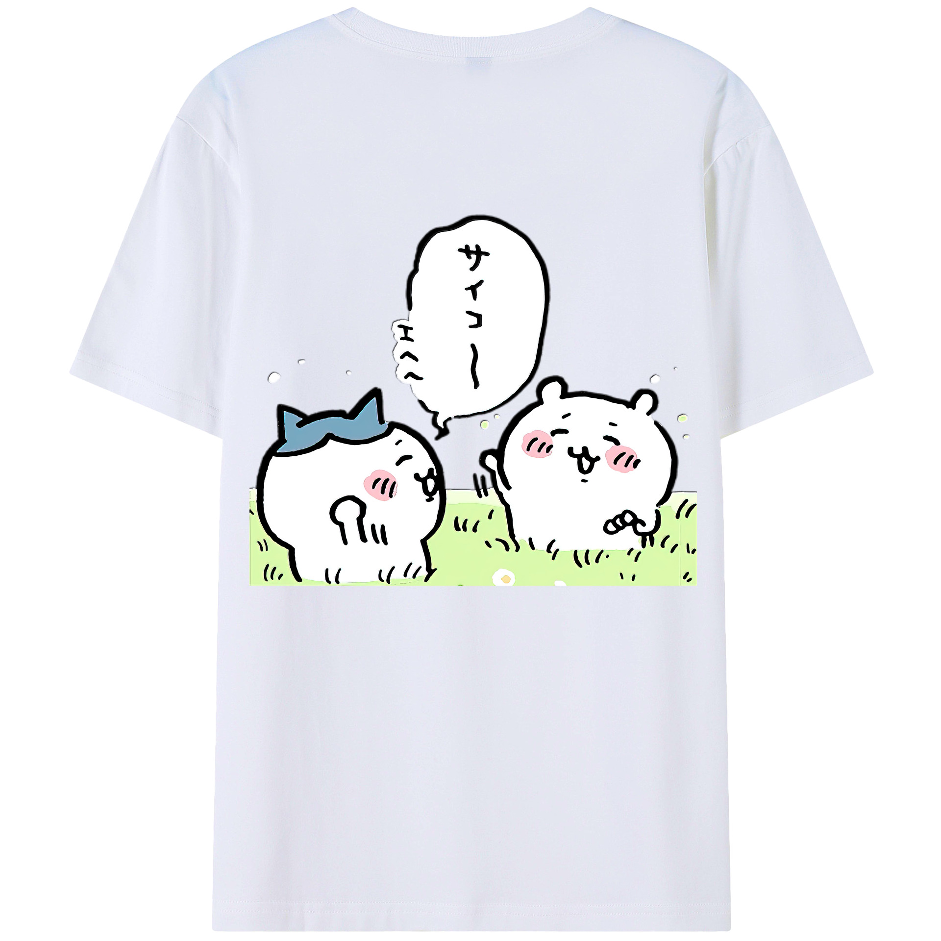 （画像用） ちいかわ ちいかわ Chii-kawa chiikawa レディース半袖Tシャツ(バックプリント)
