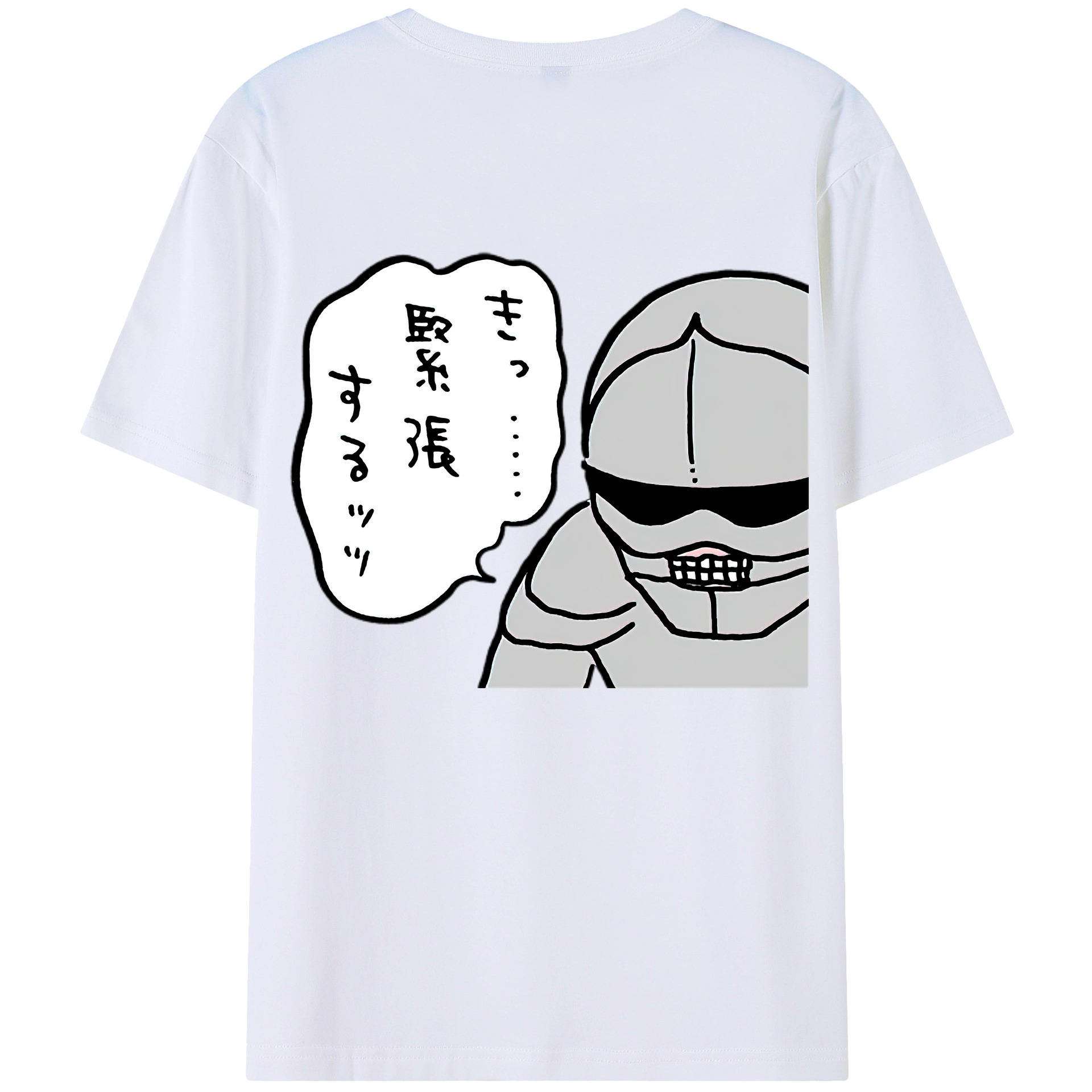 （画像用） ちいかわ 労働の鎧さん Chii-kawa Mr. Armor of Labor レディース半袖Tシャツ(バックプリント)