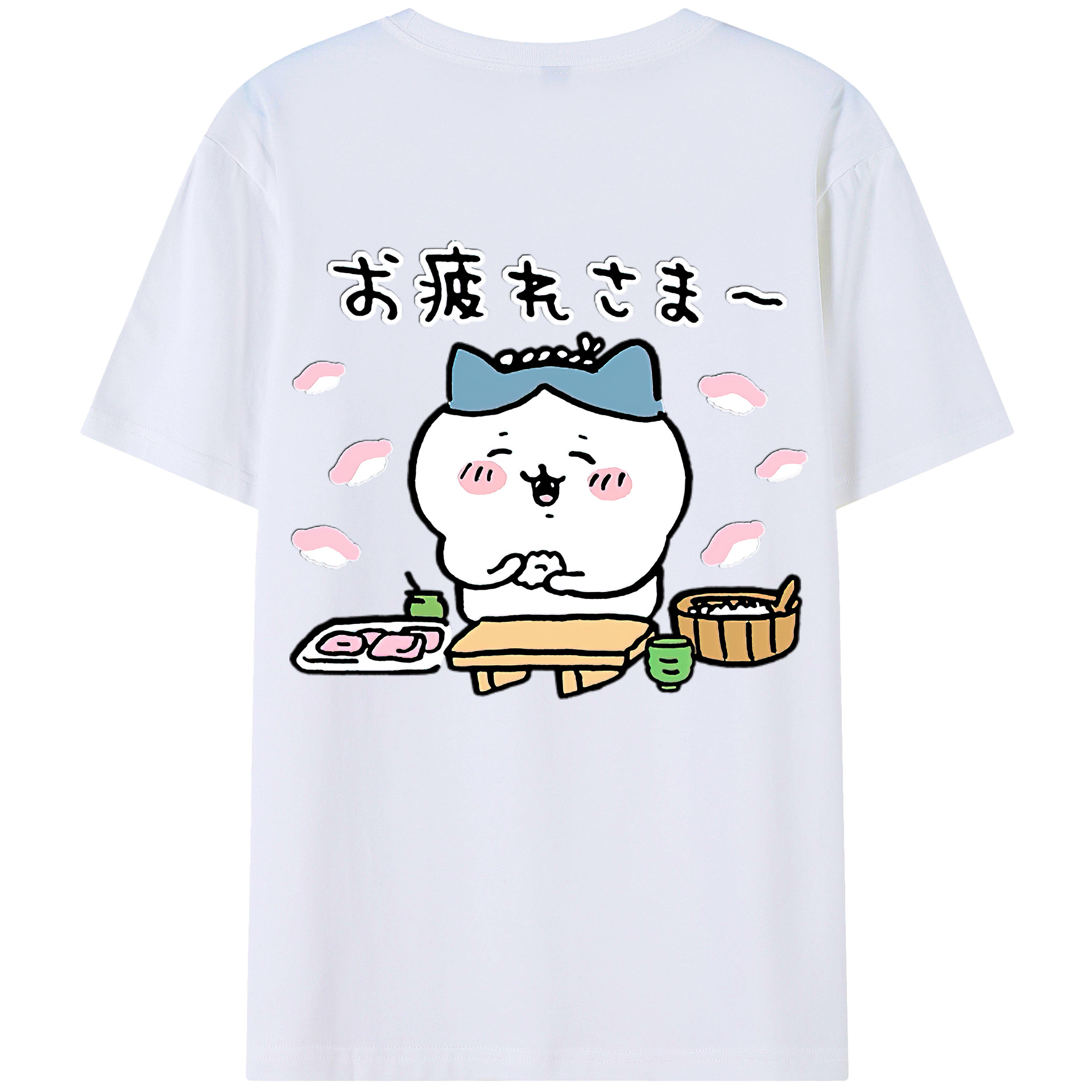 （画像用） ちいかわ ハチワレ Chii-kawa hachiware レディース半袖Tシャツ(バックプリント)