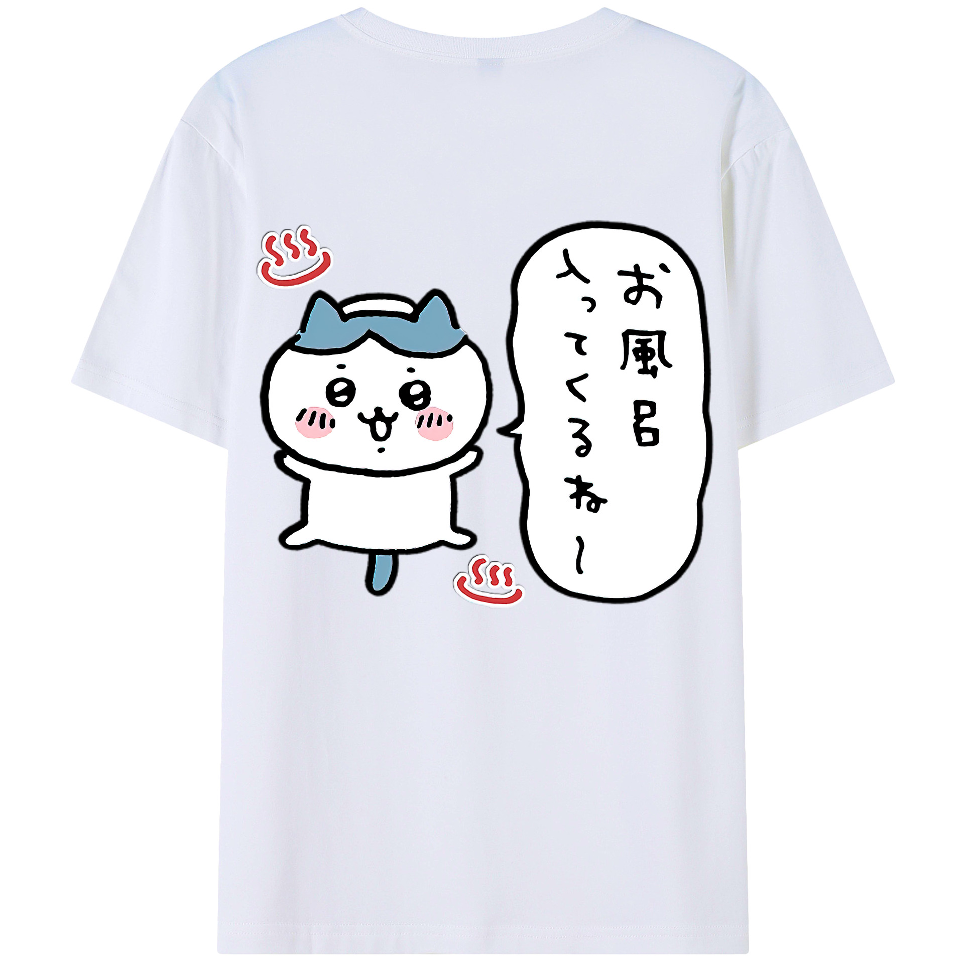 （画像用） ちいかわ ハチワレ Chii-kawa hachiware レディース半袖Tシャツ(バックプリント)