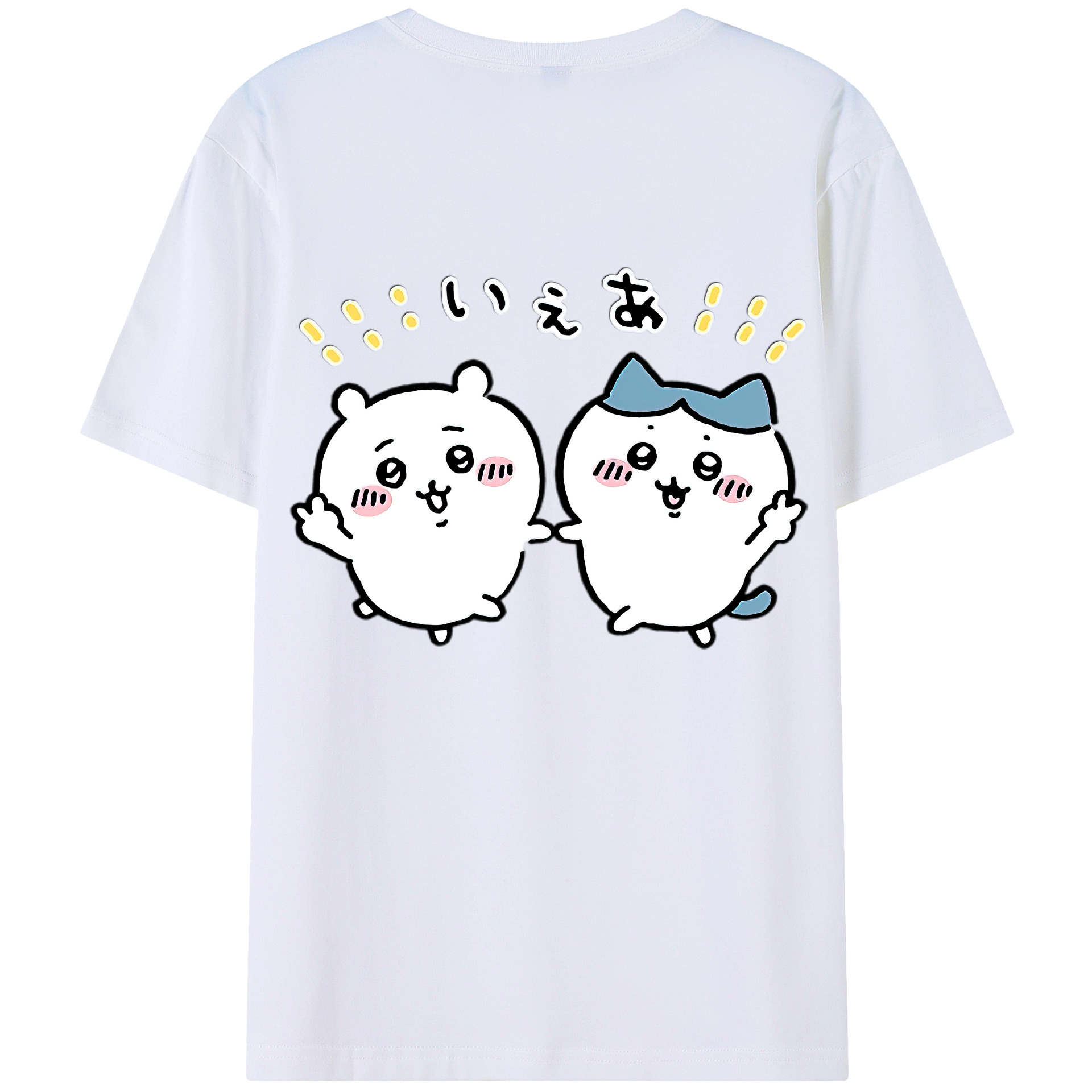 （画像用） ちいかわ ハチワレ Chii-kawa hachiware レディース半袖Tシャツ(バックプリント)