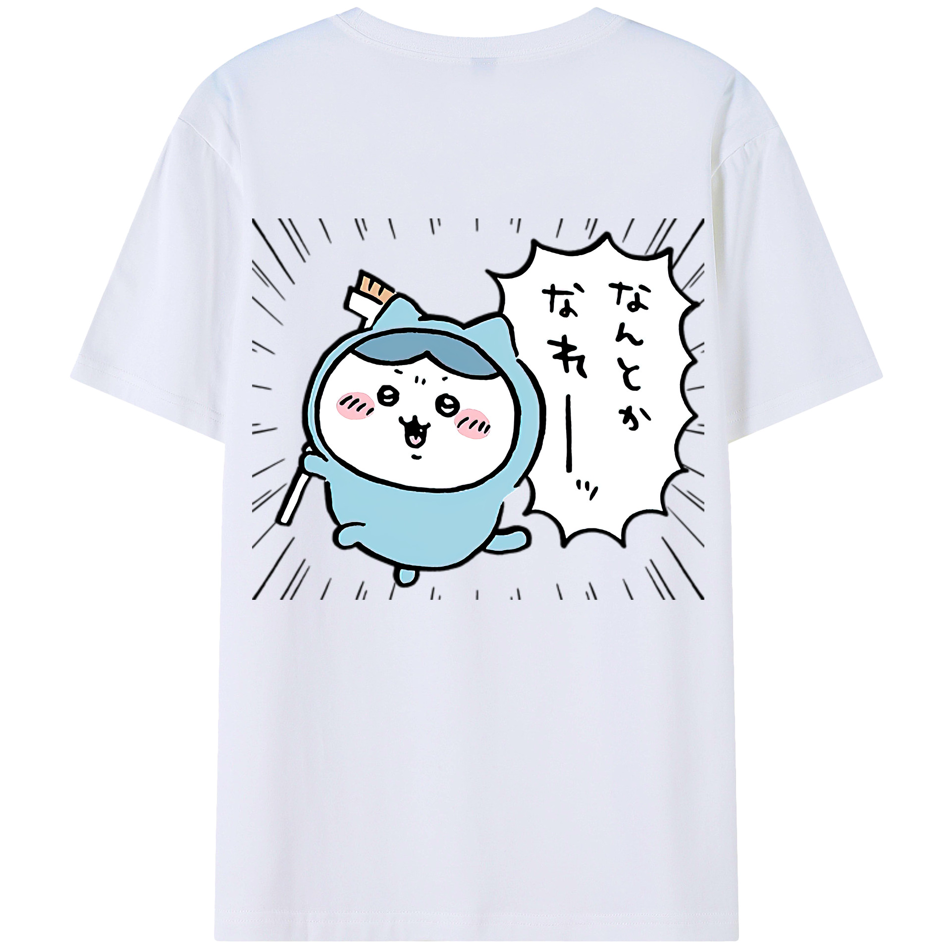 （画像用） ちいかわ ハチワレ Chii-kawa hachiware レディース半袖Tシャツ(バックプリント)