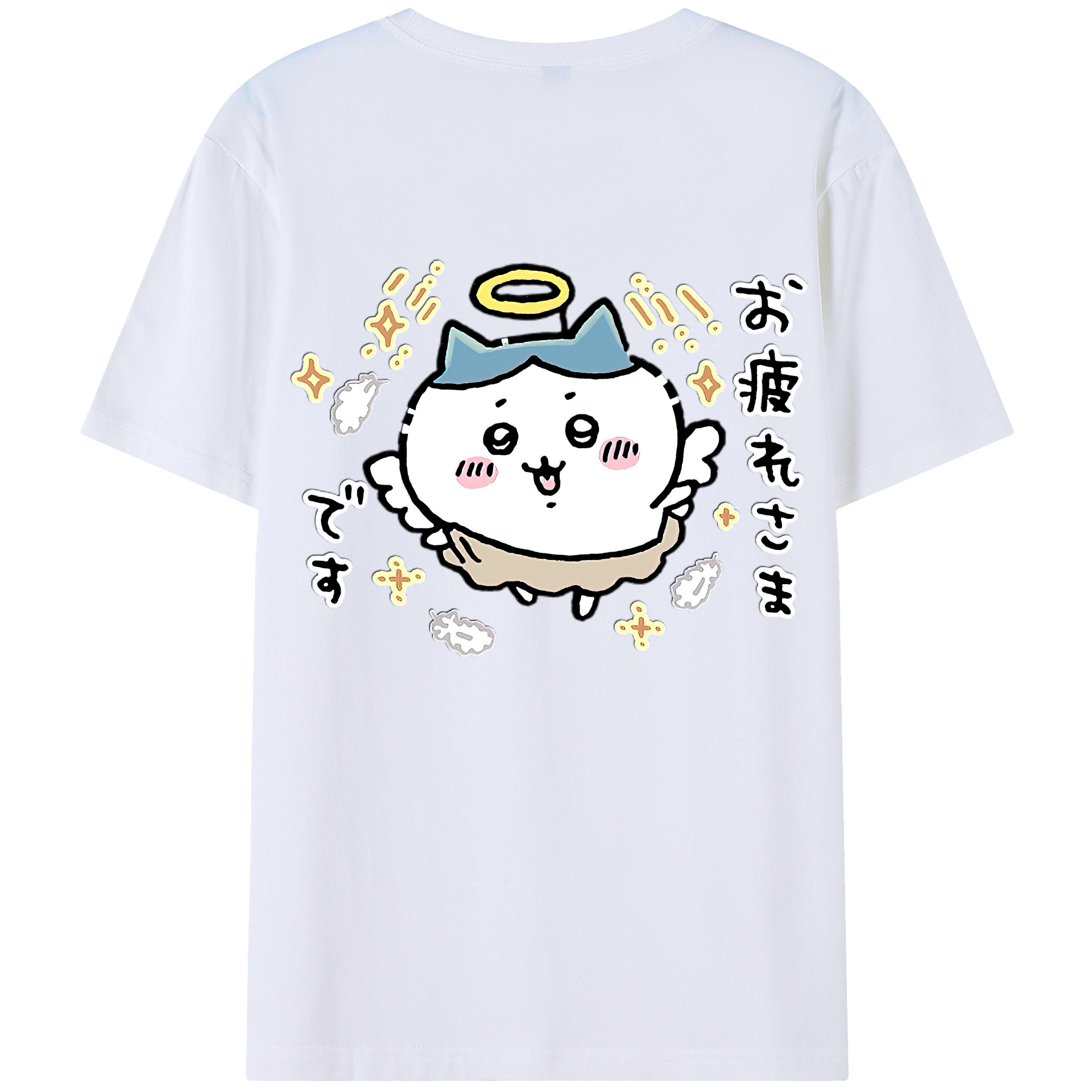 （画像用） ちいかわ ハチワレ Chii-kawa hachiware レディース半袖Tシャツ(バックプリント)