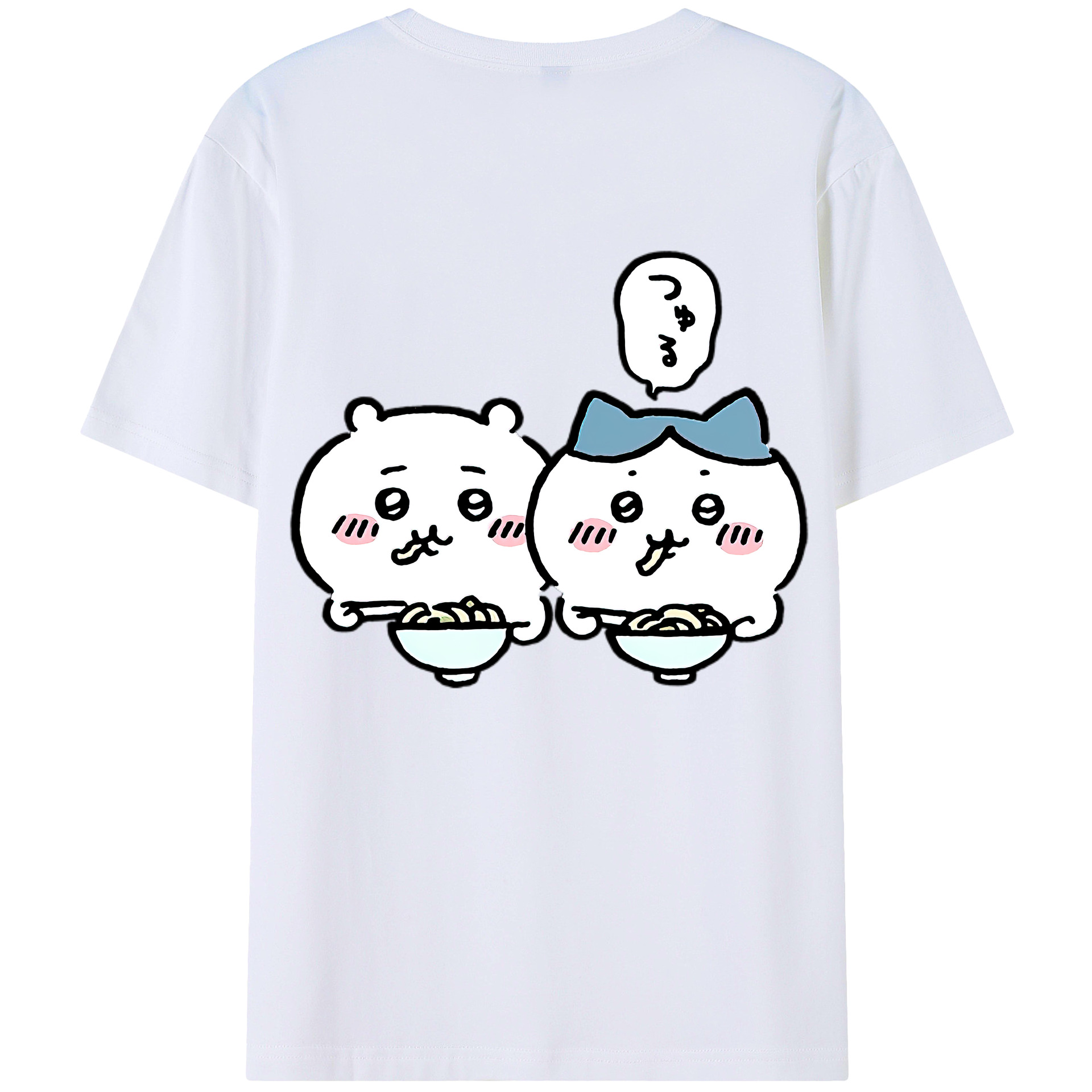 （画像用） ちいかわ ハチワレ Chii-kawa hachiware レディース半袖Tシャツ(バックプリント)