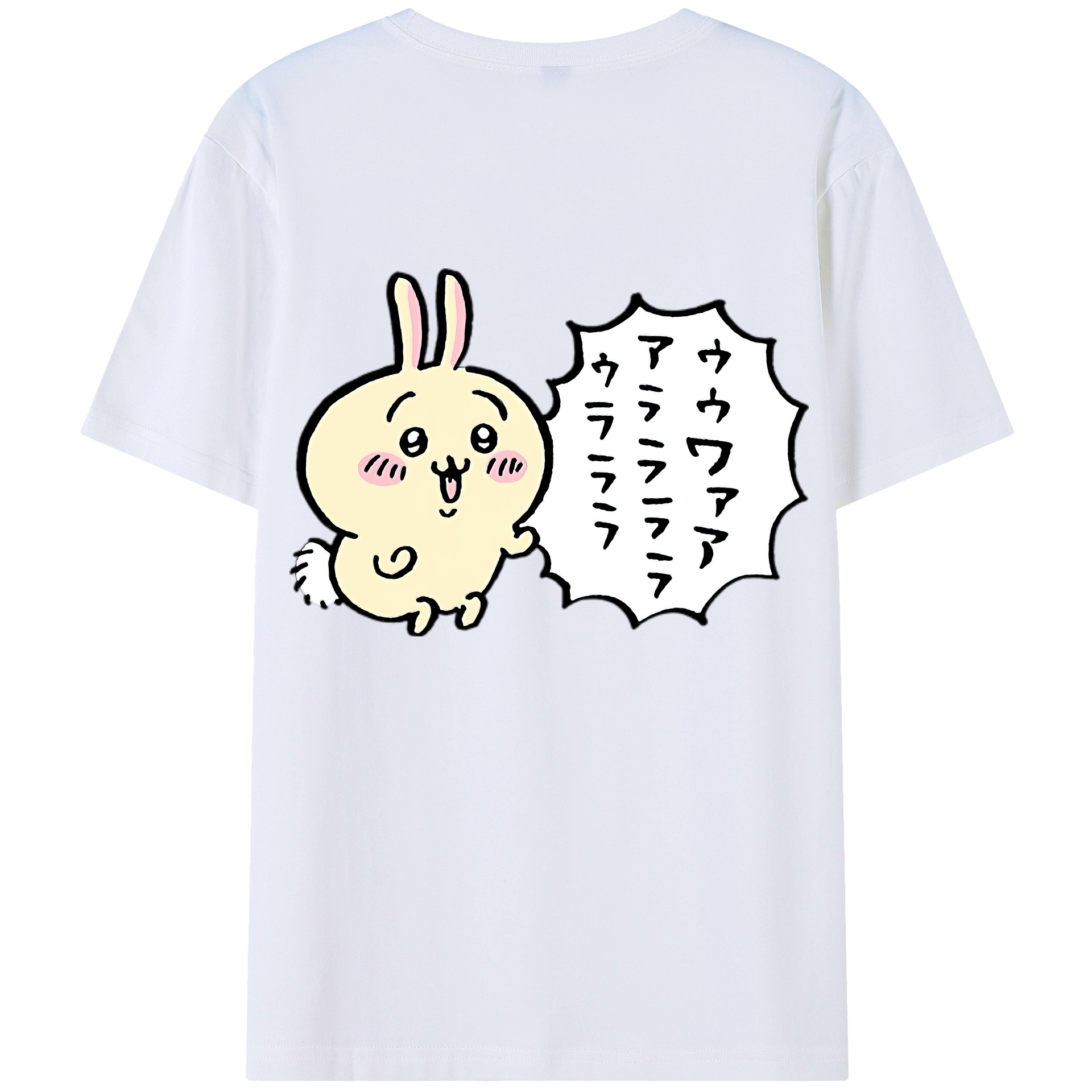 （画像用） ちいかわ うさぎ Chii-kawa usagi レディース半袖Tシャツ(バックプリント)