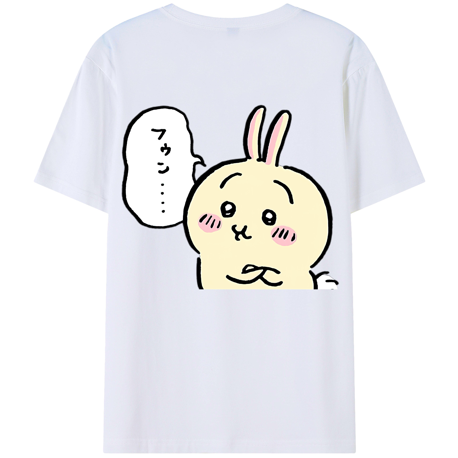 （画像用） ちいかわ うさぎ Chii-kawa usagi レディース半袖Tシャツ(バックプリント)