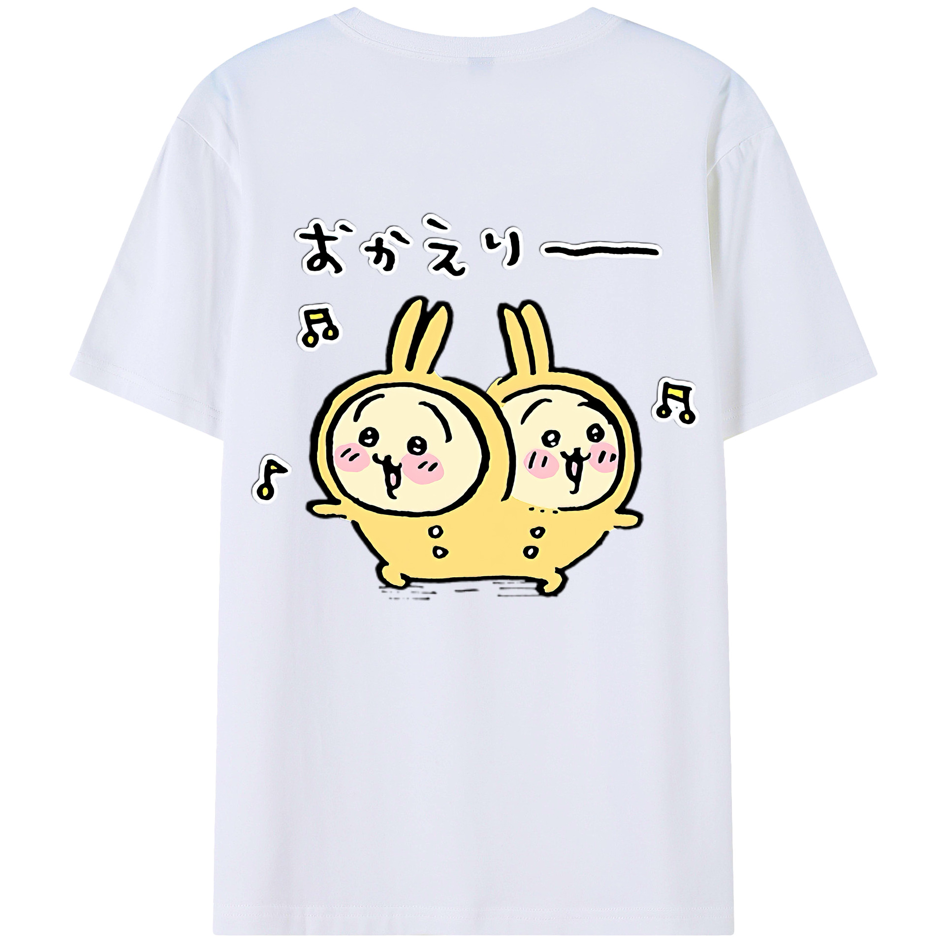 （画像用） ちいかわ うさぎ Chii-kawa usagi レディース半袖Tシャツ(バックプリント)